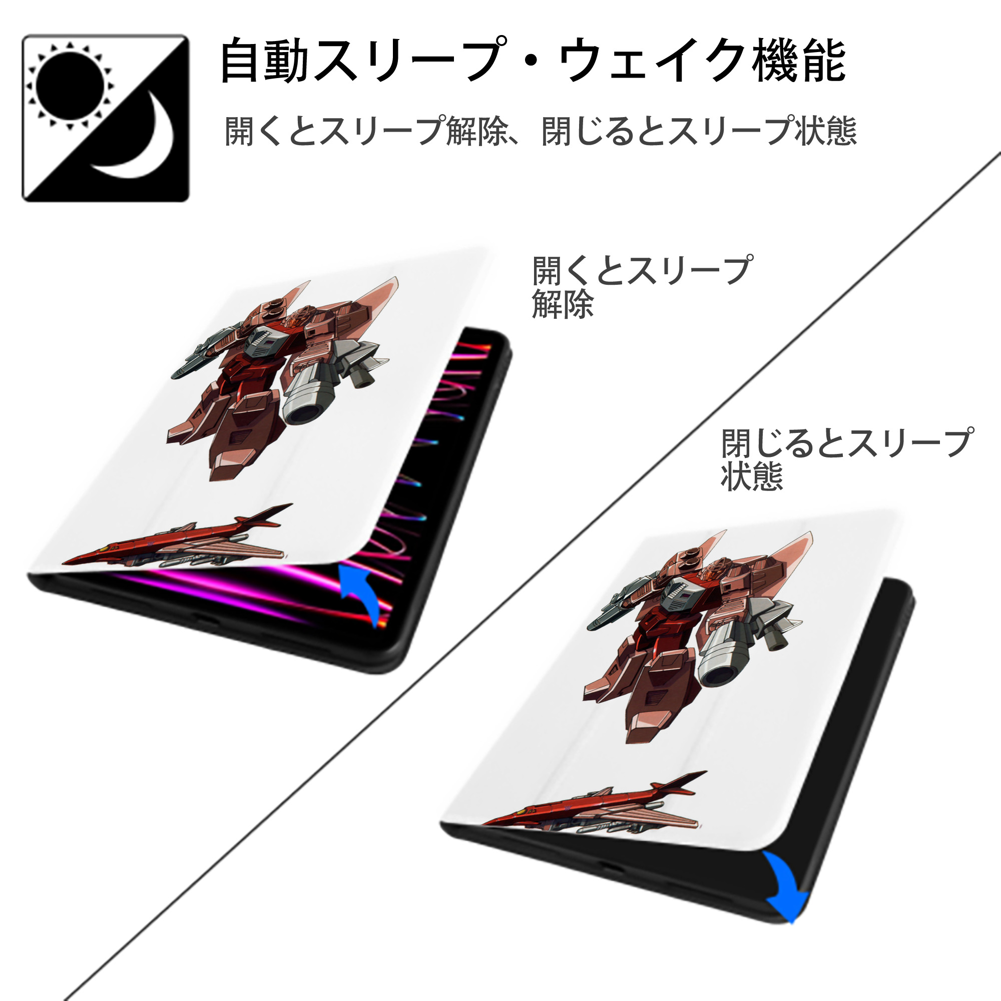  IPad ケース ペン収納付き 三つ折りスタンド PUレザー×シリコン 対応機種9.5/10.5/10.9インチ