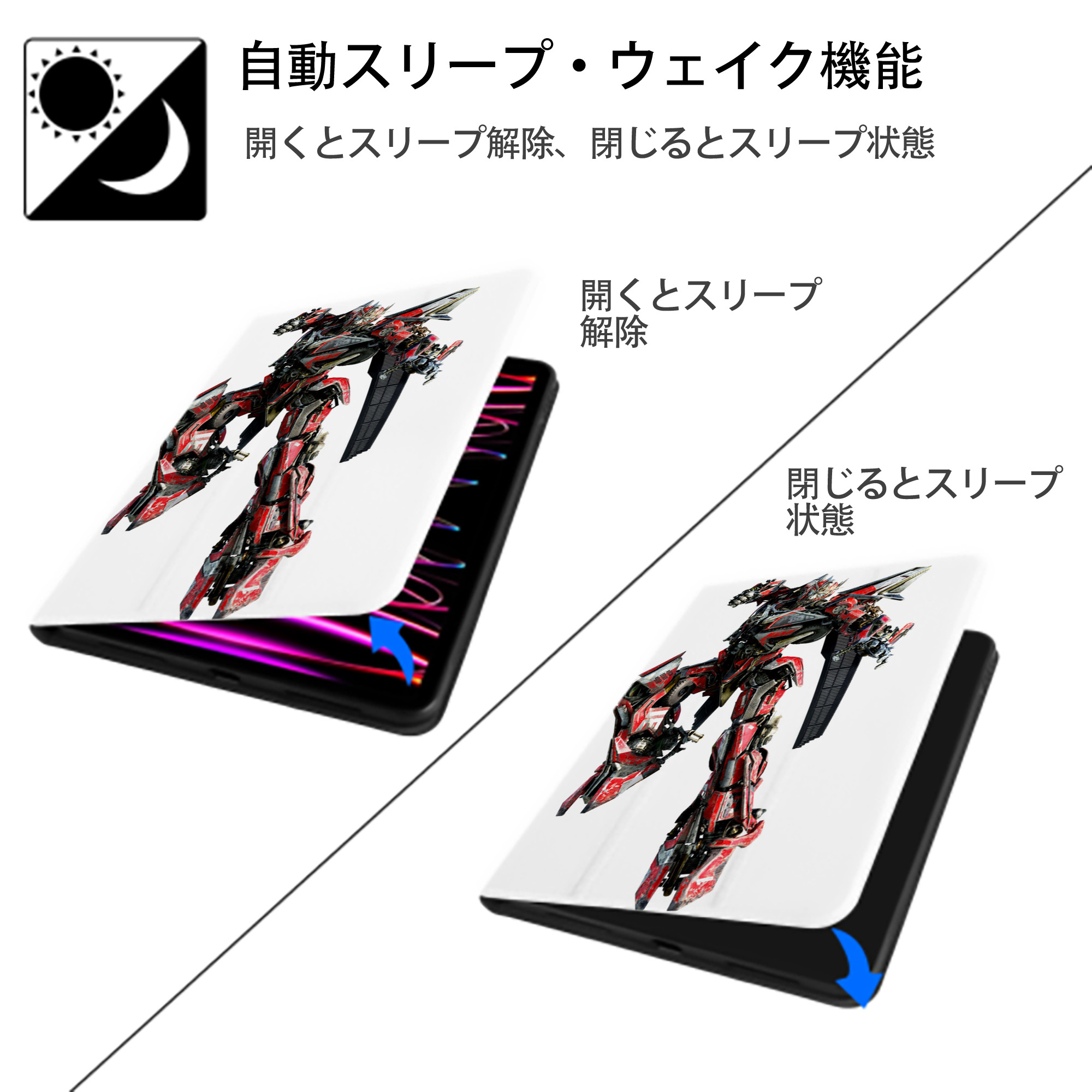  IPad ケース ペン収納付き 三つ折りスタンド PUレザー×シリコン 対応機種9.5/10.5/10.9インチ