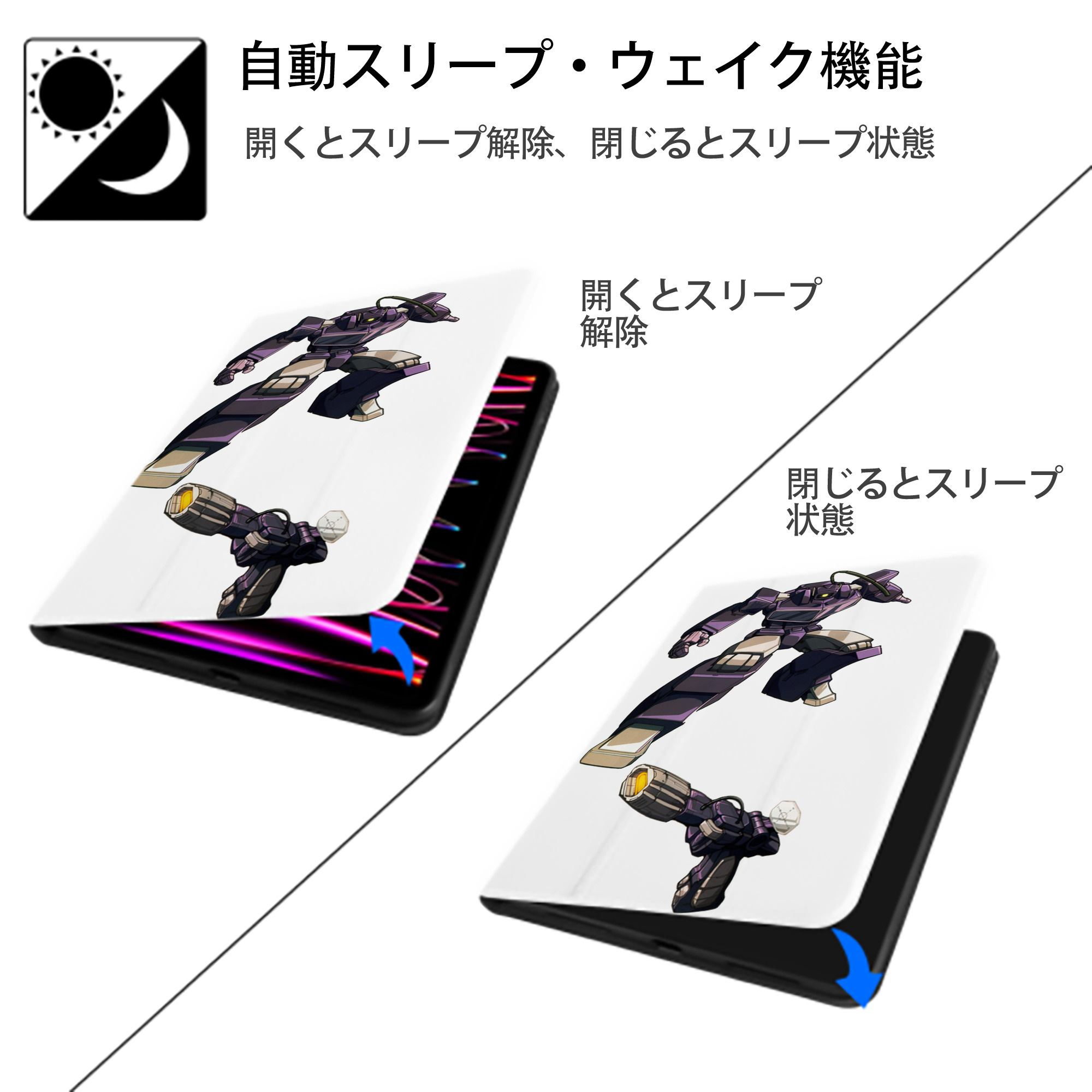  IPad ケース ペン収納付き 三つ折りスタンド PUレザー×シリコン 対応機種9.5/10.5/10.9インチ