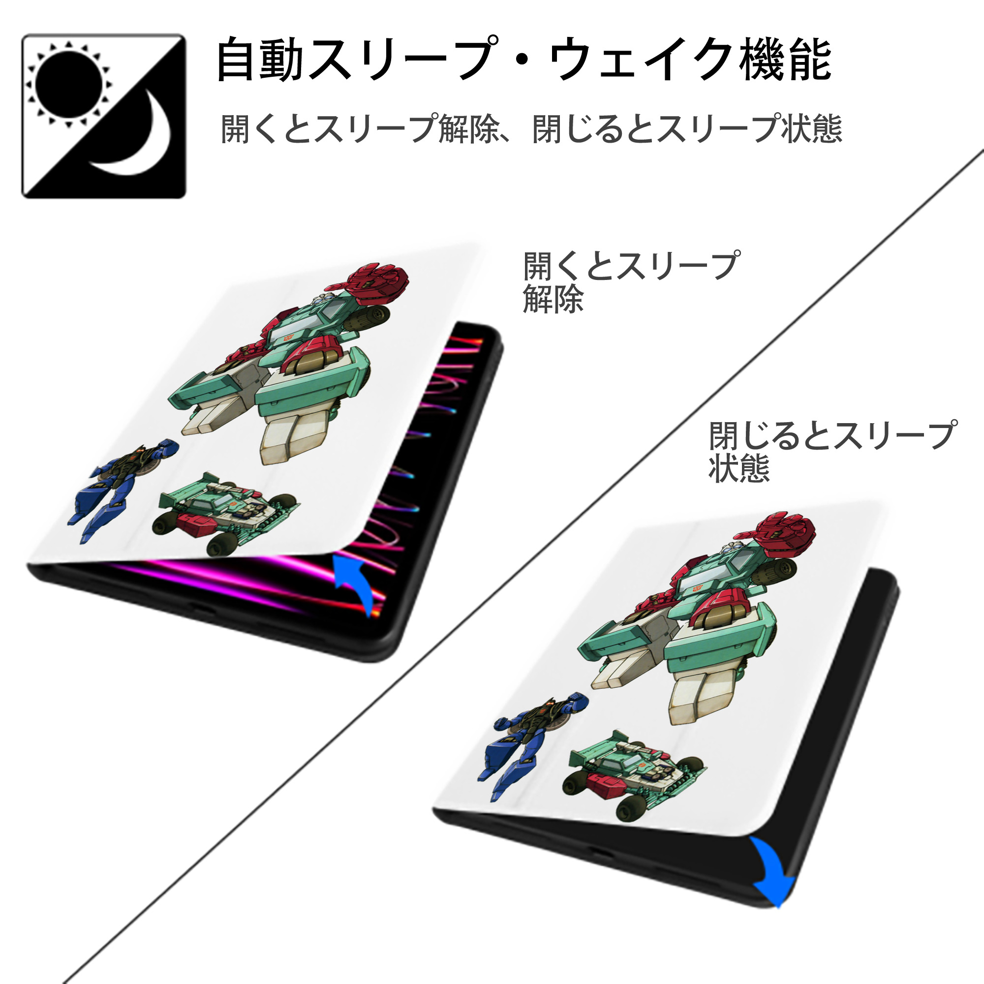  IPad ケース ペン収納付き 三つ折りスタンド PUレザー×シリコン 対応機種9.5/10.5/10.9インチ