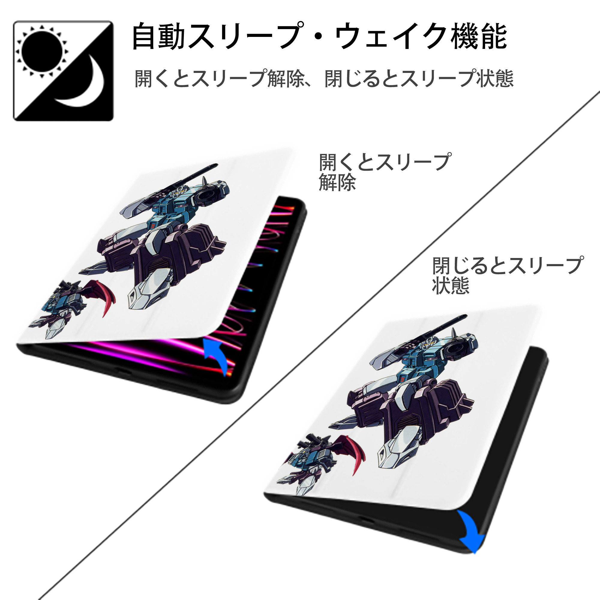  IPad ケース ペン収納付き 三つ折りスタンド PUレザー×シリコン 対応機種9.5/10.5/10.9インチ