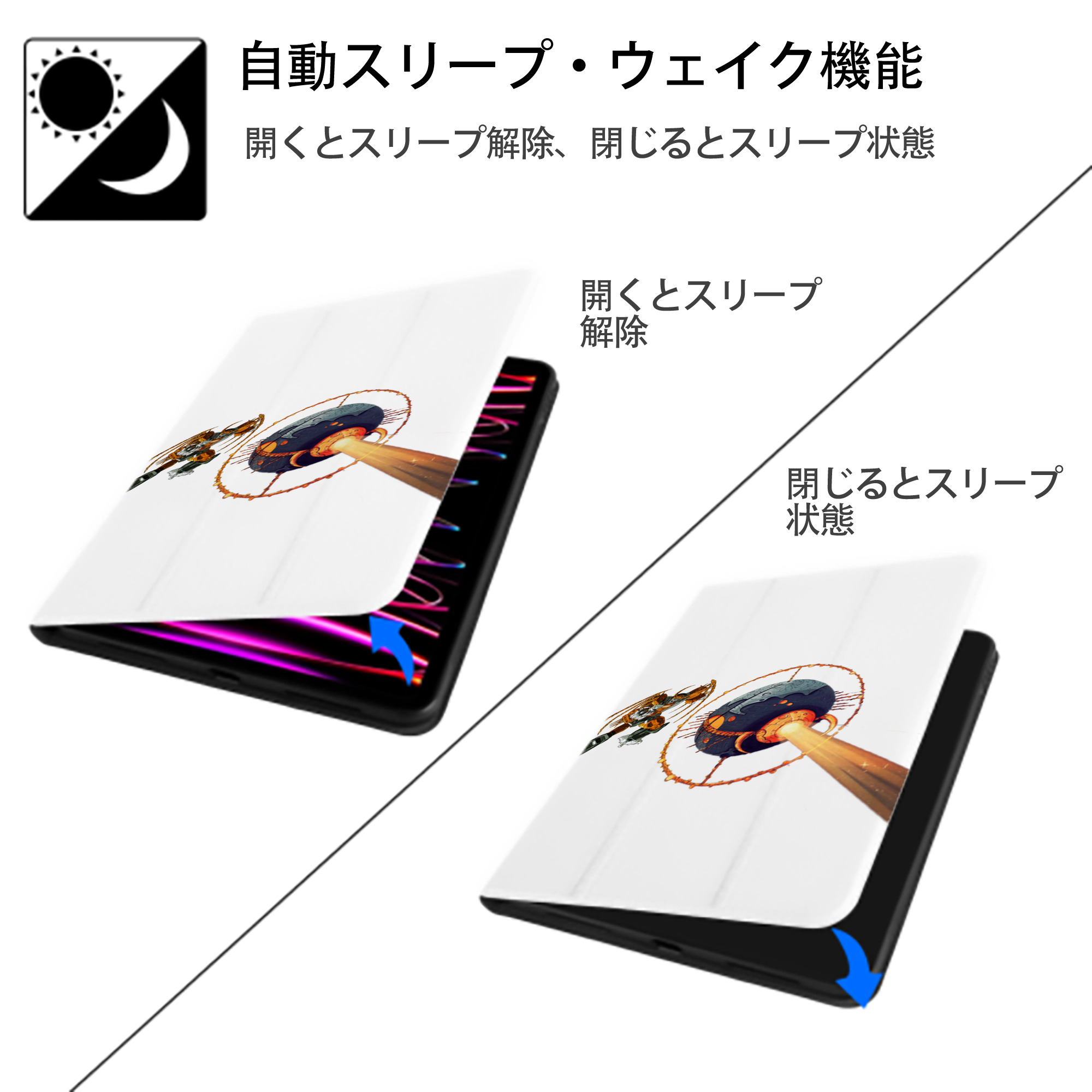  IPad ケース ペン収納付き 三つ折りスタンド PUレザー×シリコン 対応機種9.5/10.5/10.9インチ