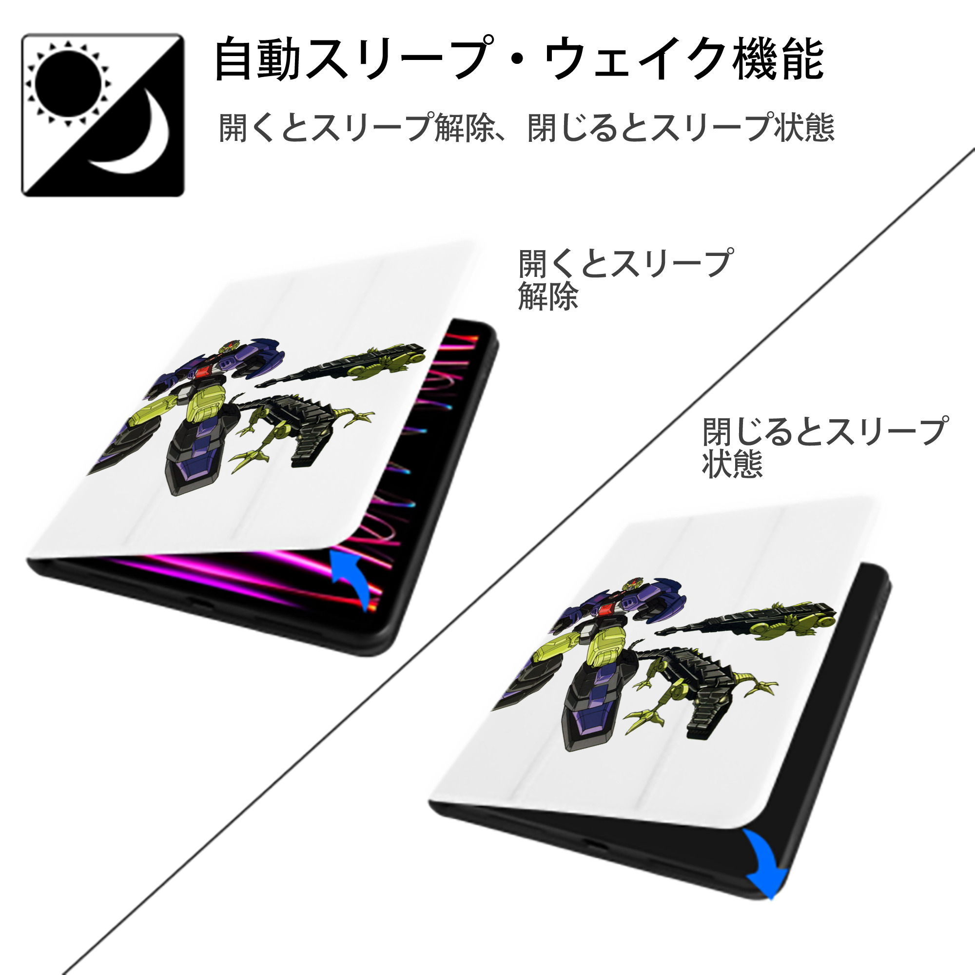  IPad ケース ペン収納付き 三つ折りスタンド PUレザー×シリコン 対応機種9.5/10.5/10.9インチ