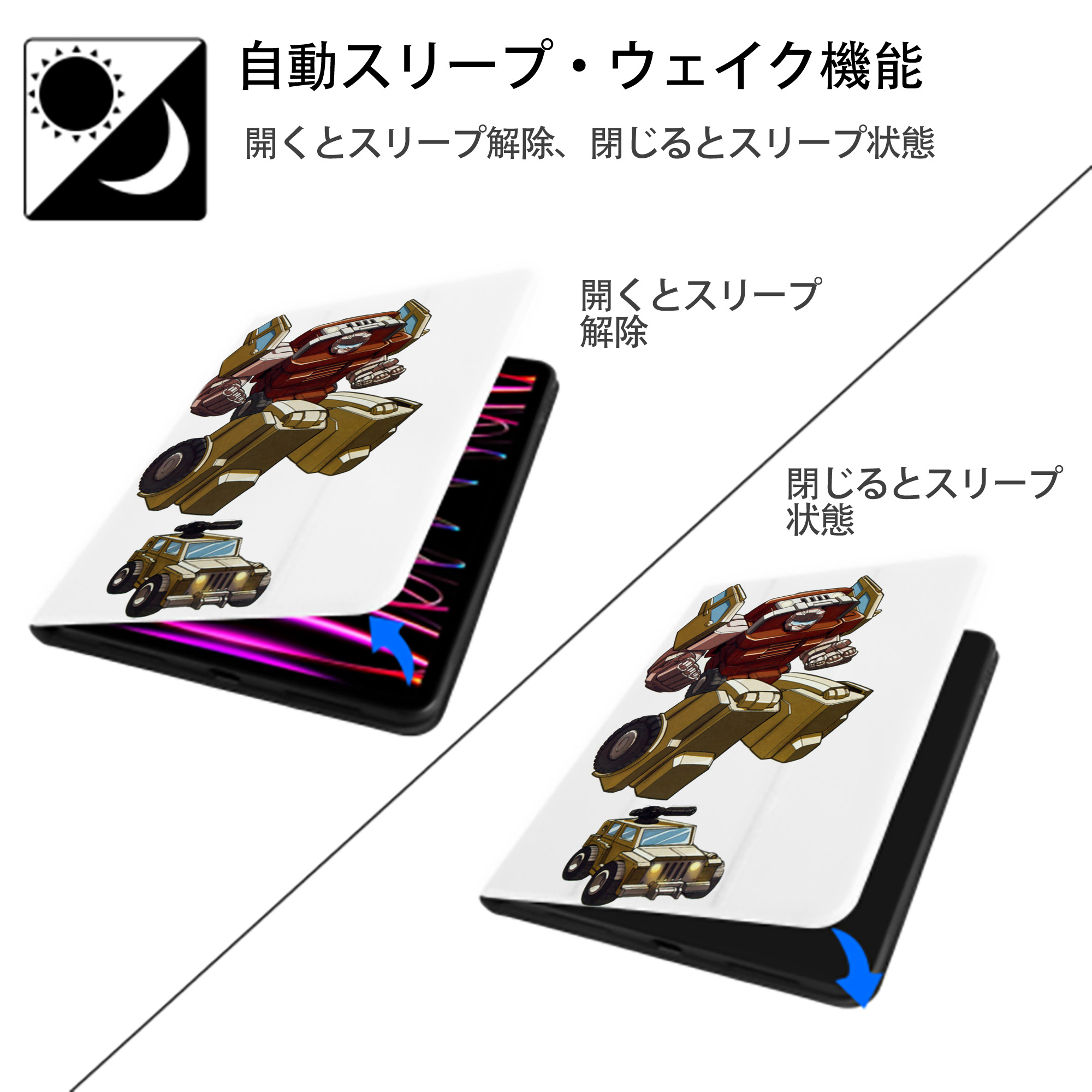  IPad ケース ペン収納付き 三つ折りスタンド PUレザー×シリコン 対応機種9.5/10.5/10.9インチ