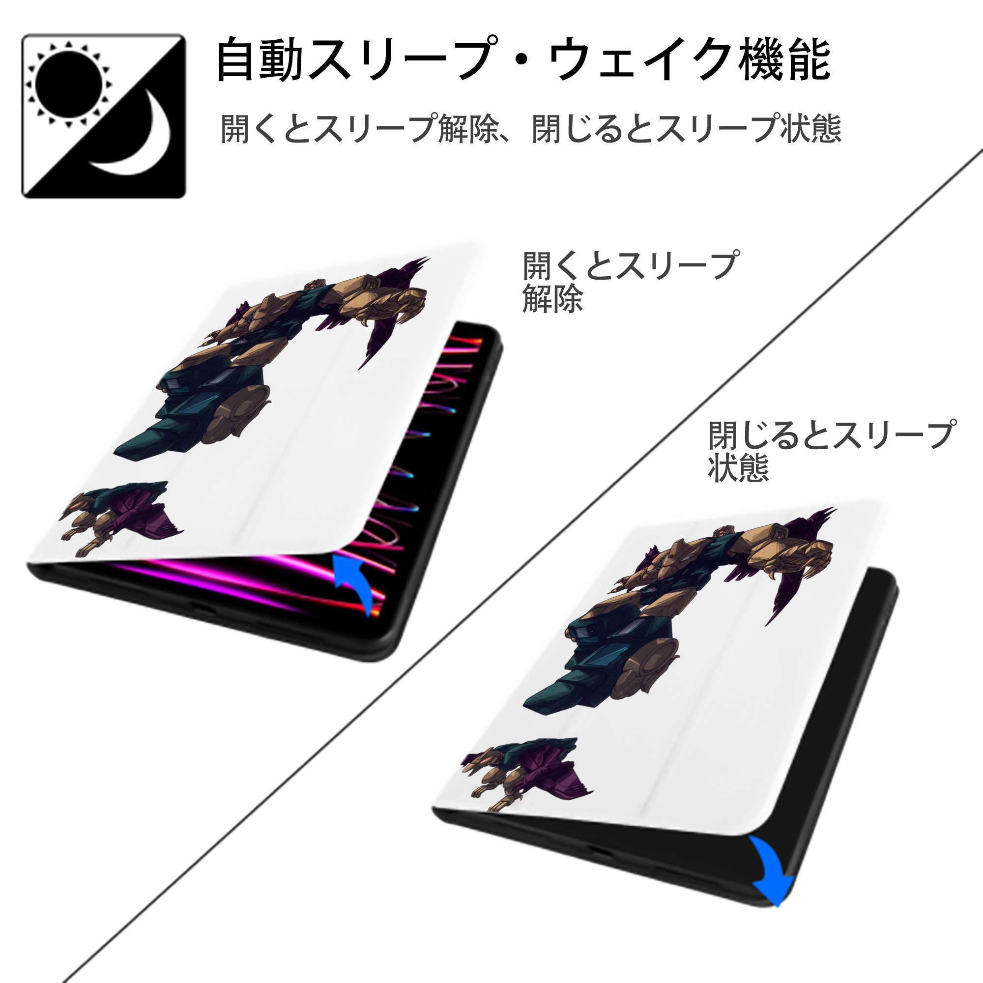  IPad ケース ペン収納付き 三つ折りスタンド PUレザー×シリコン 対応機種9.5/10.5/10.9インチ