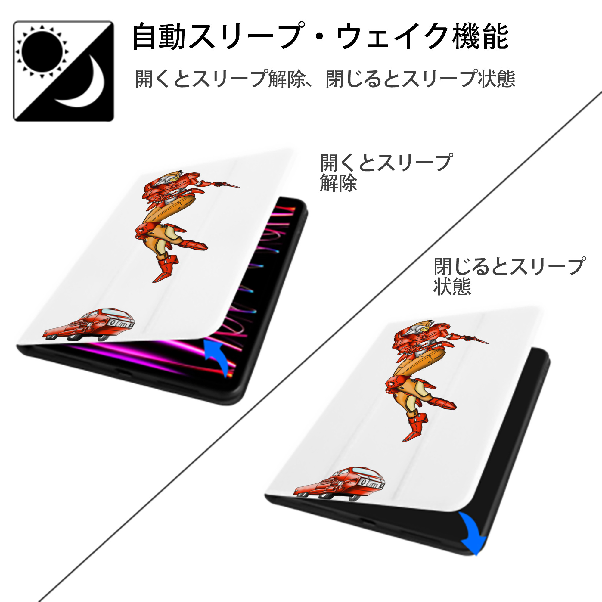 IPad ケース ペン収納付き 三つ折りスタンド PUレザー×シリコン 対応機種9.5/10.5/10.9インチ