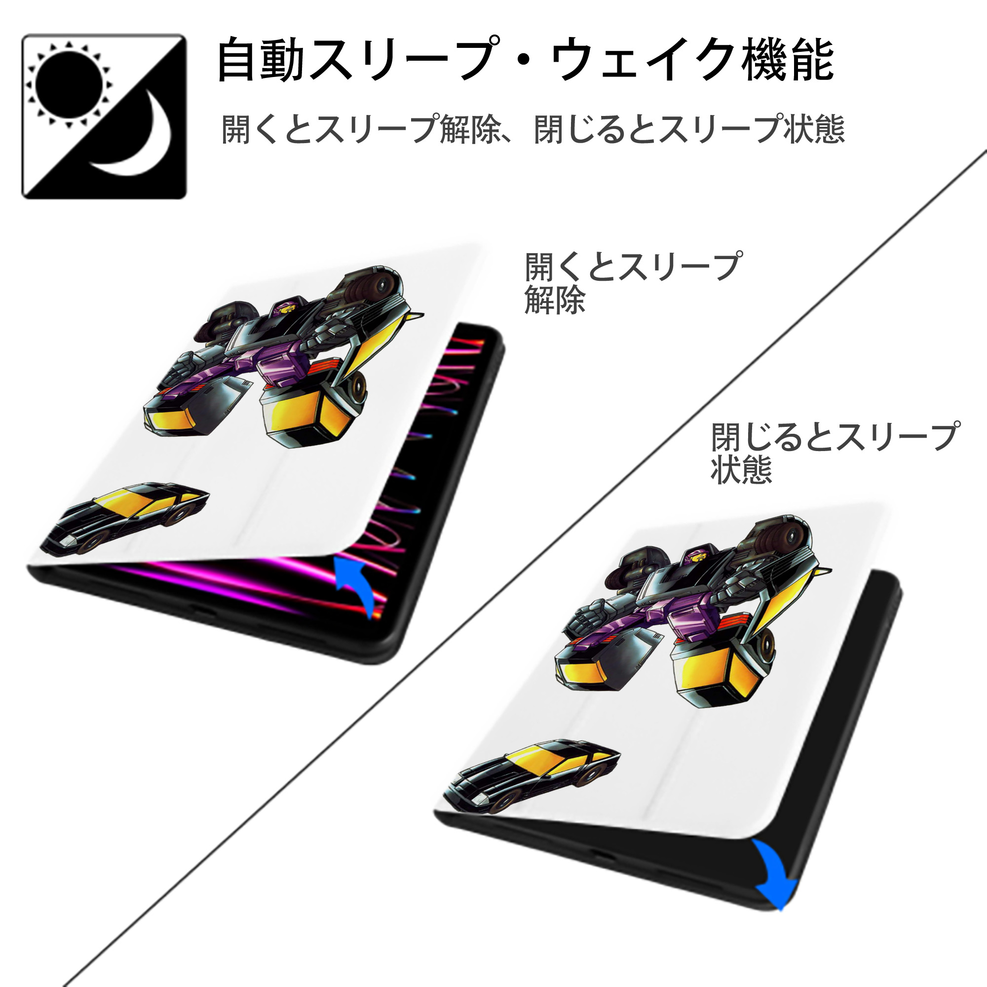  IPad ケース ペン収納付き 三つ折りスタンド PUレザー×シリコン 対応機種9.5/10.5/10.9インチ