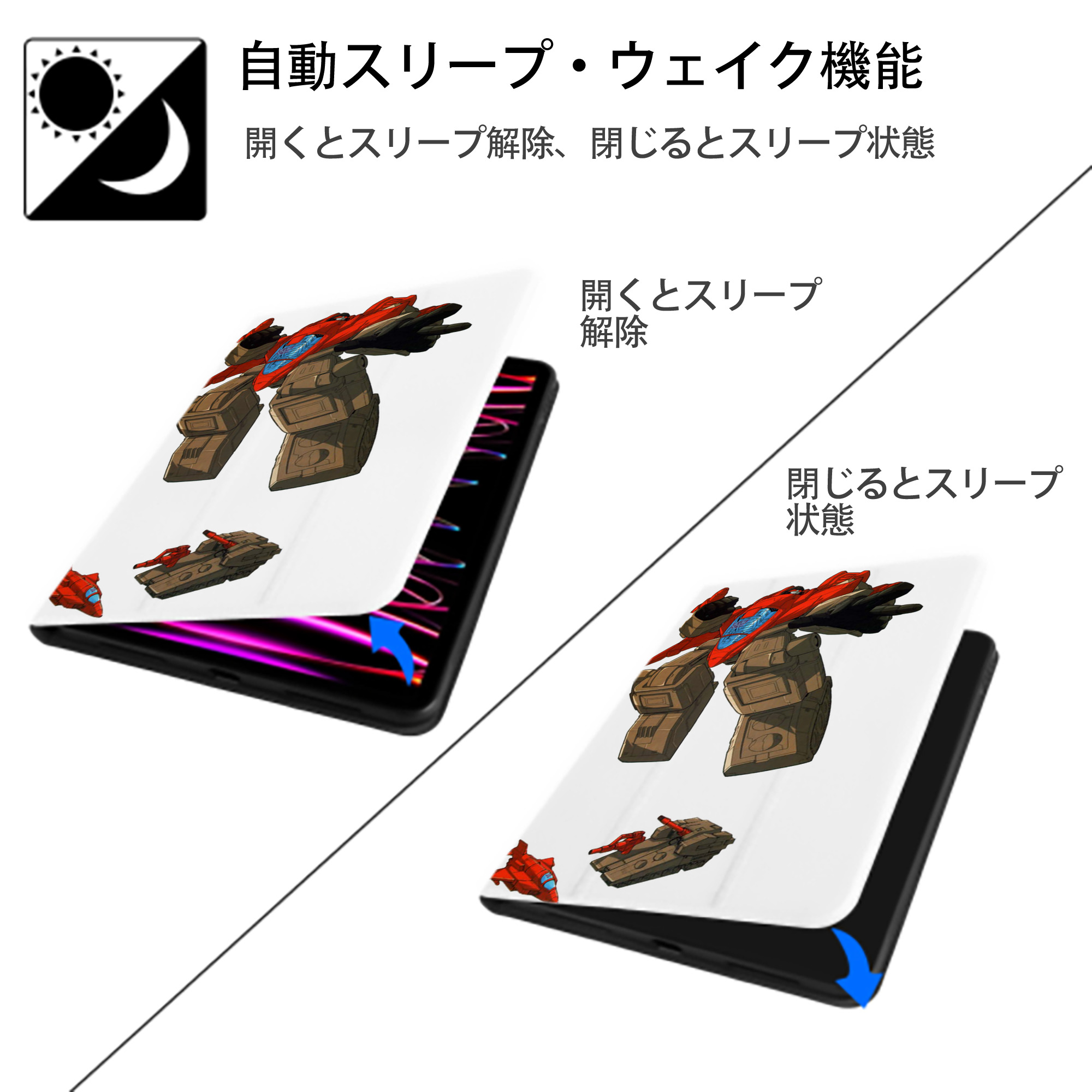  IPad ケース ペン収納付き 三つ折りスタンド PUレザー×シリコン 対応機種9.5/10.5/10.9インチ