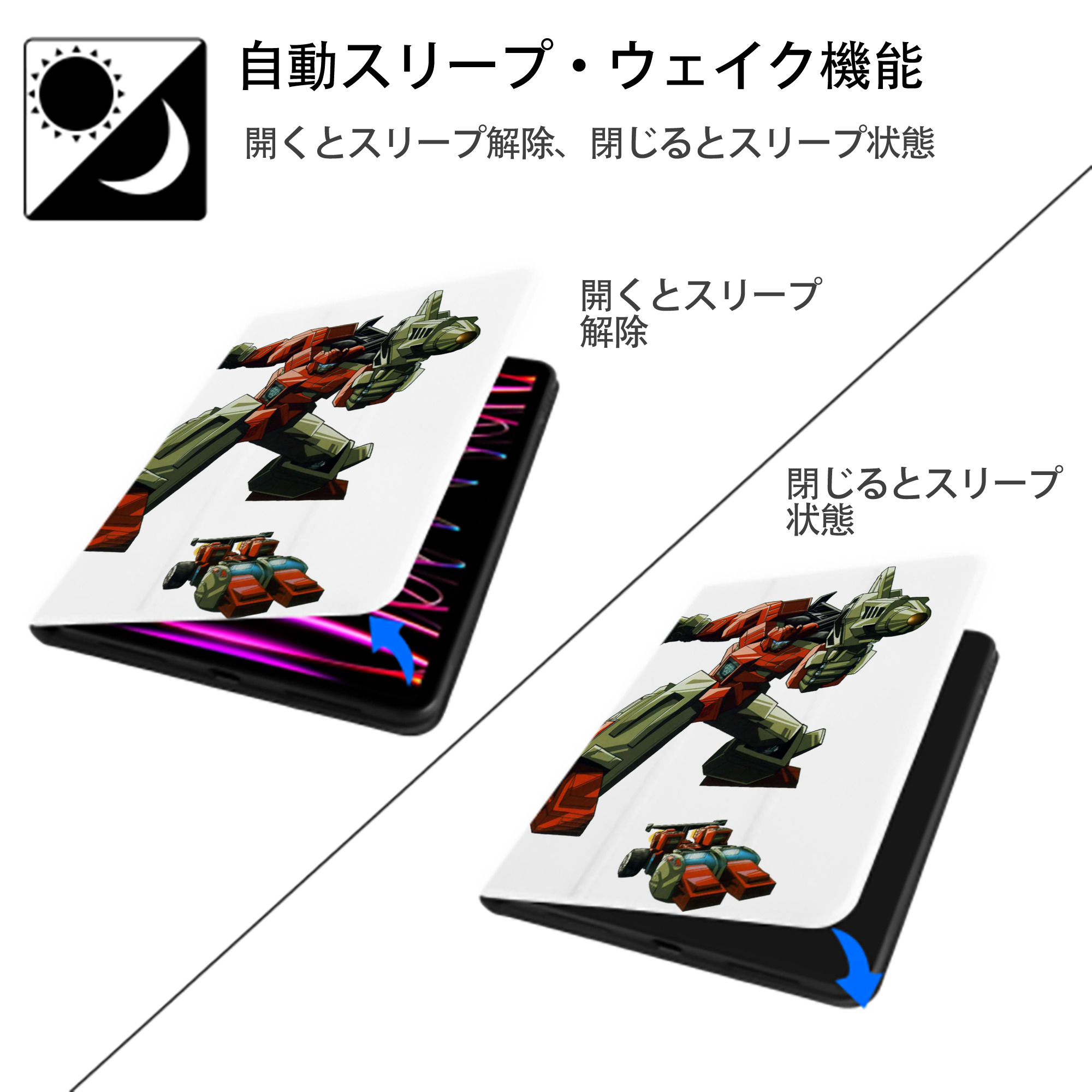  IPad ケース ペン収納付き 三つ折りスタンド PUレザー×シリコン 対応機種9.5/10.5/10.9インチ