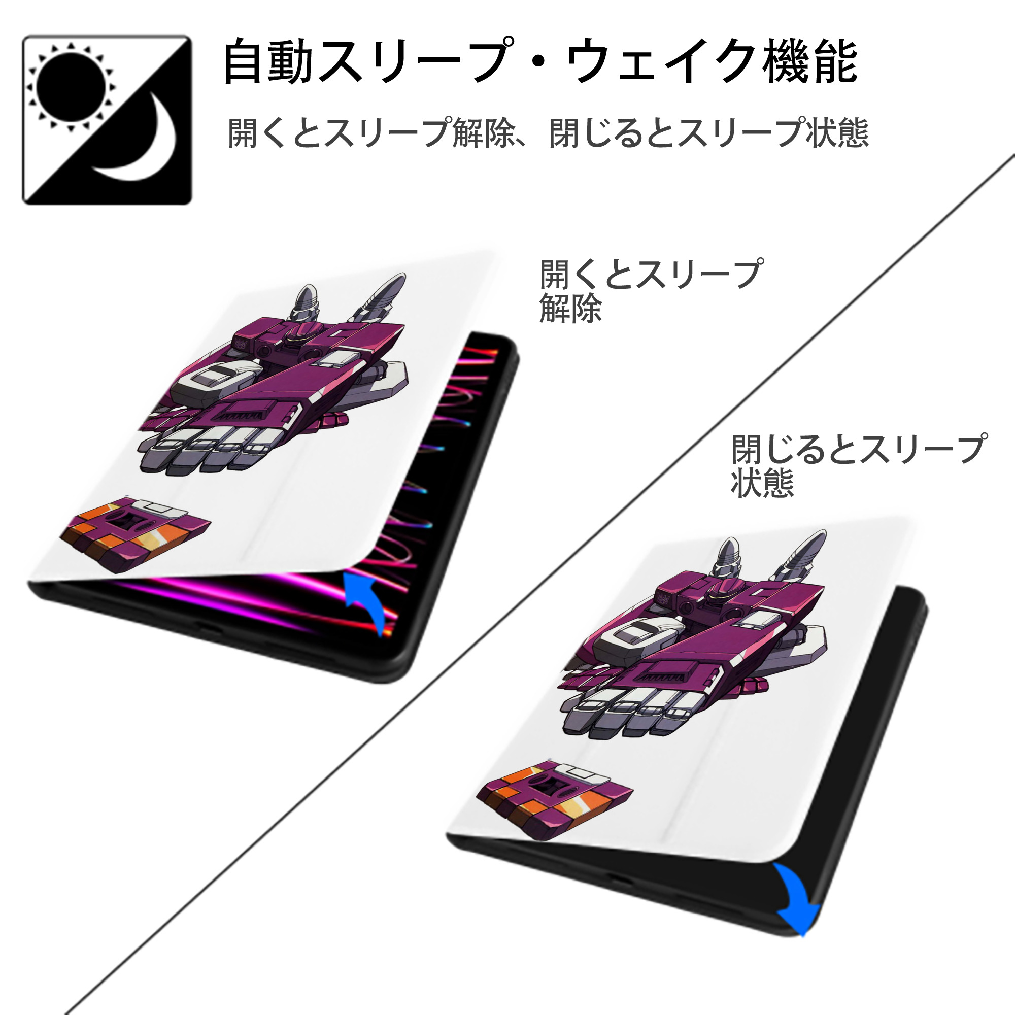 IPad ケース ペン収納付き 三つ折りスタンド PUレザー×シリコン 対応機種9.5/10.5/10.9インチ
