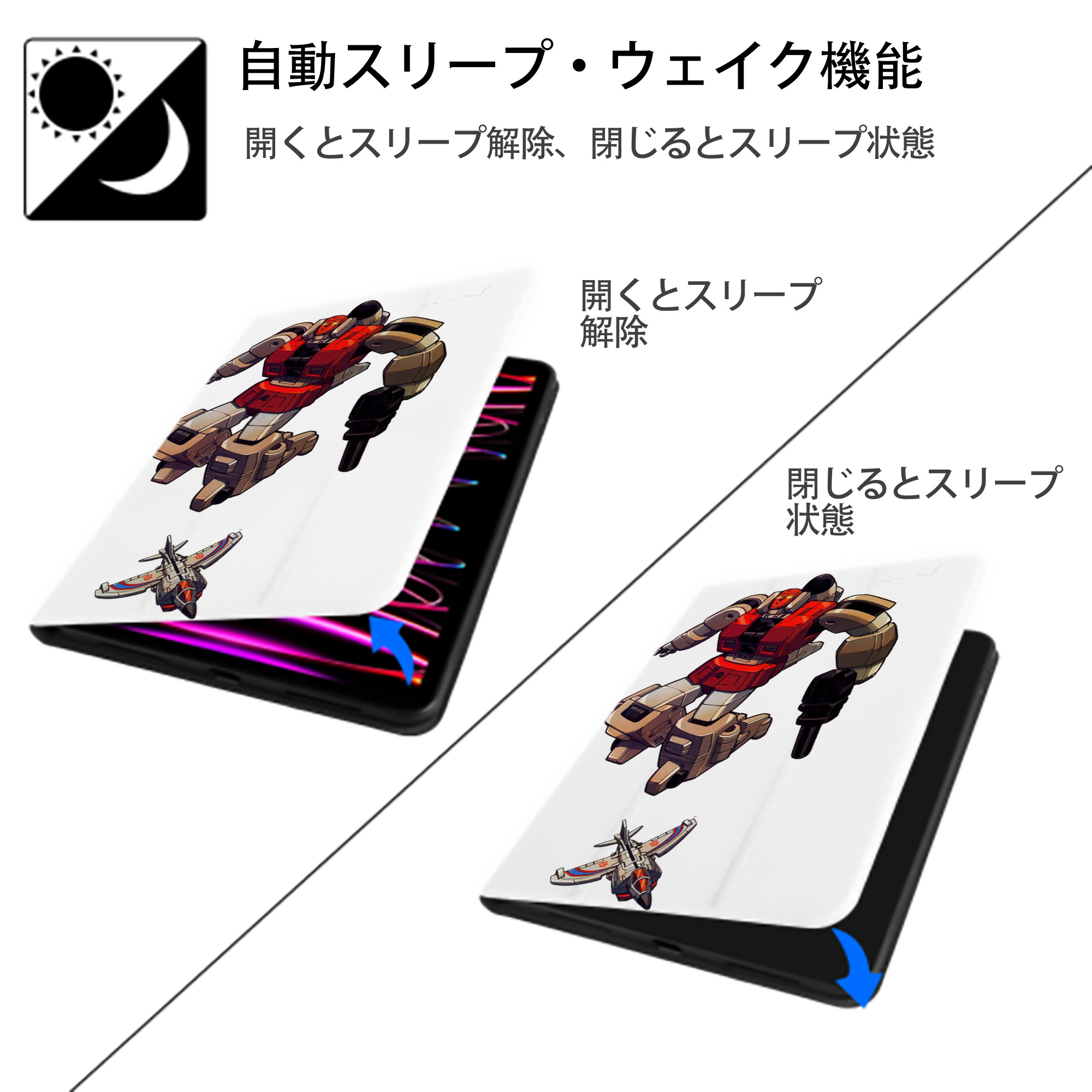  IPad ケース ペン収納付き 三つ折りスタンド PUレザー×シリコン 対応機種9.5/10.5/10.9インチ