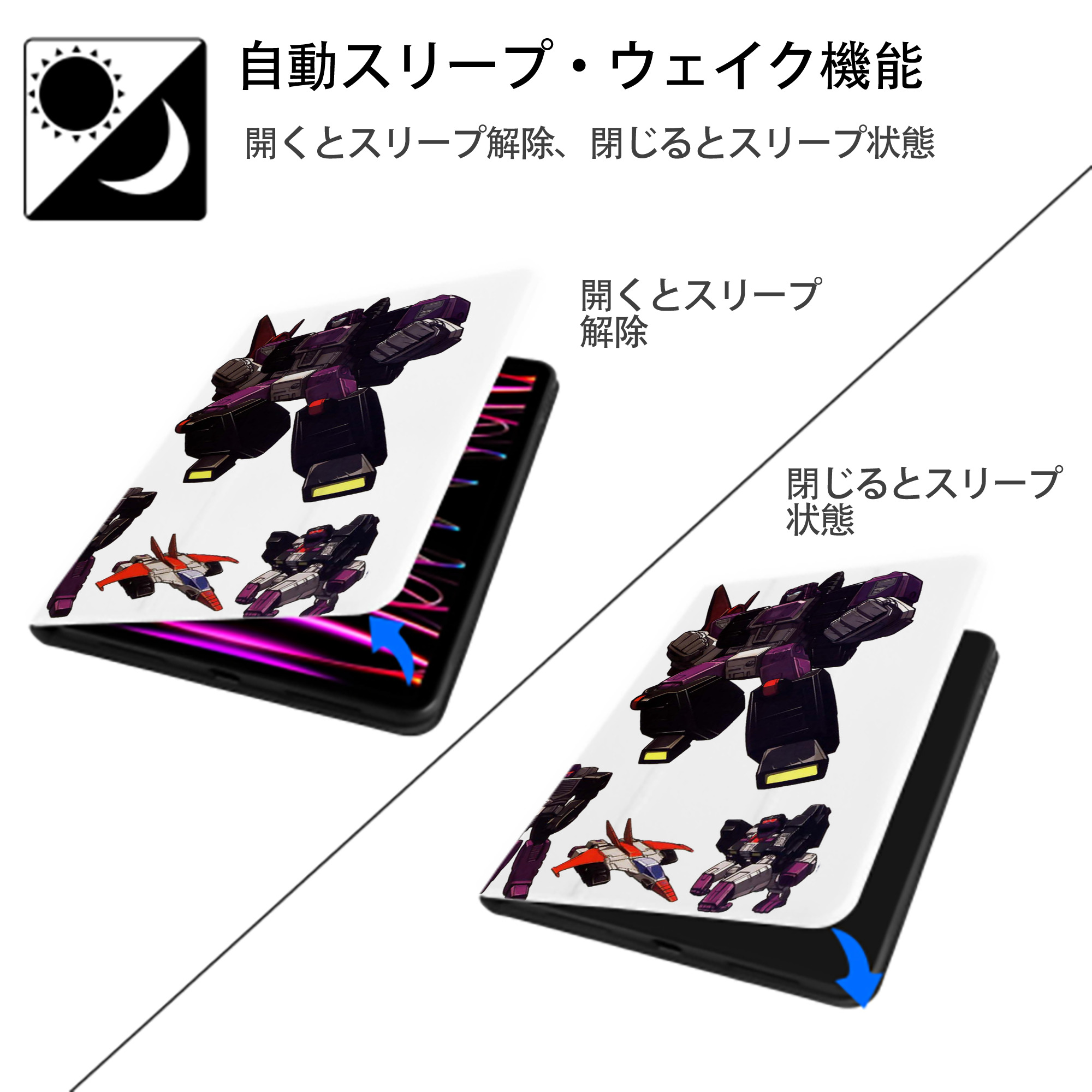  IPad ケース ペン収納付き 三つ折りスタンド PUレザー×シリコン 対応機種9.5/10.5/10.9インチ