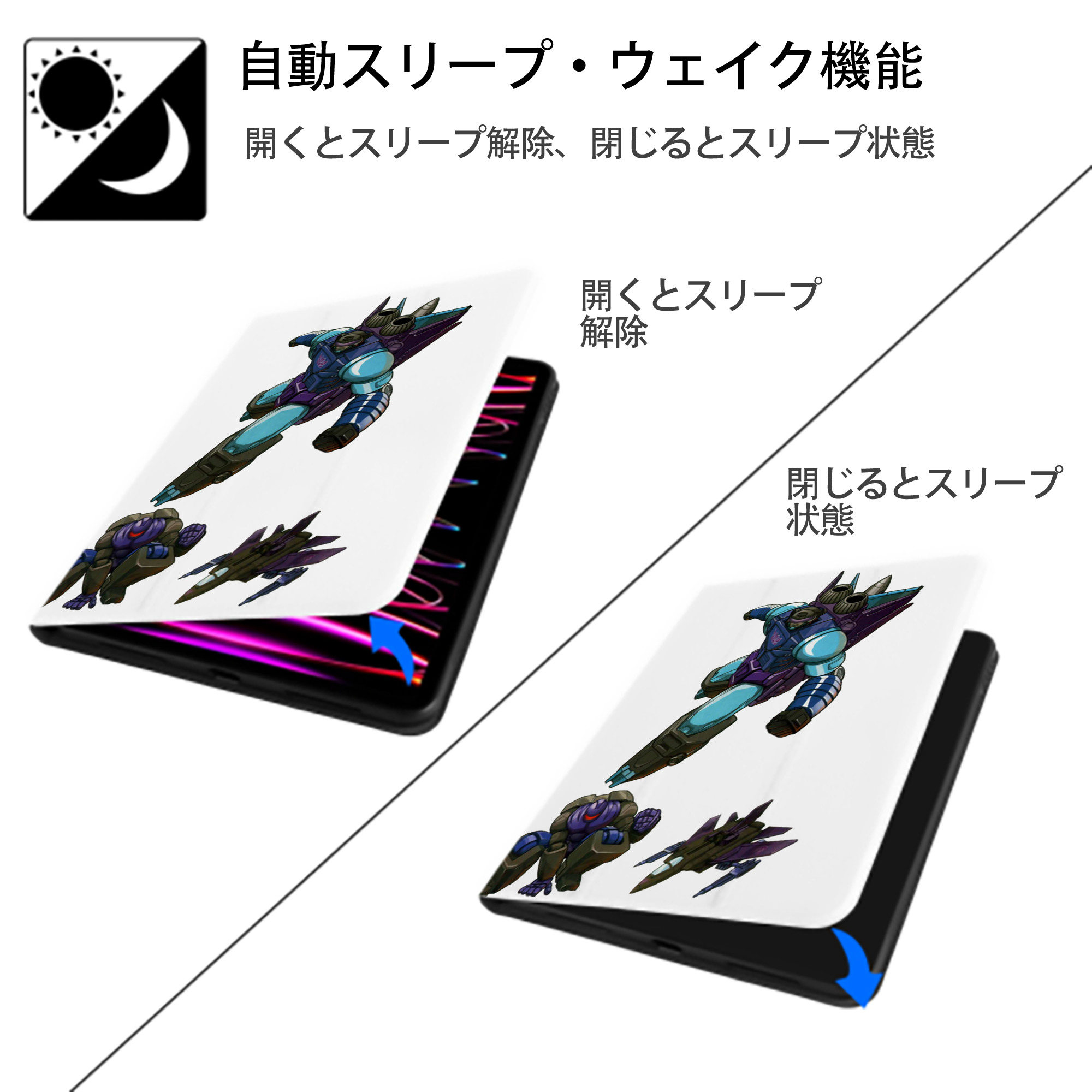  IPad ケース ペン収納付き 三つ折りスタンド PUレザー×シリコン 対応機種9.5/10.5/10.9インチ