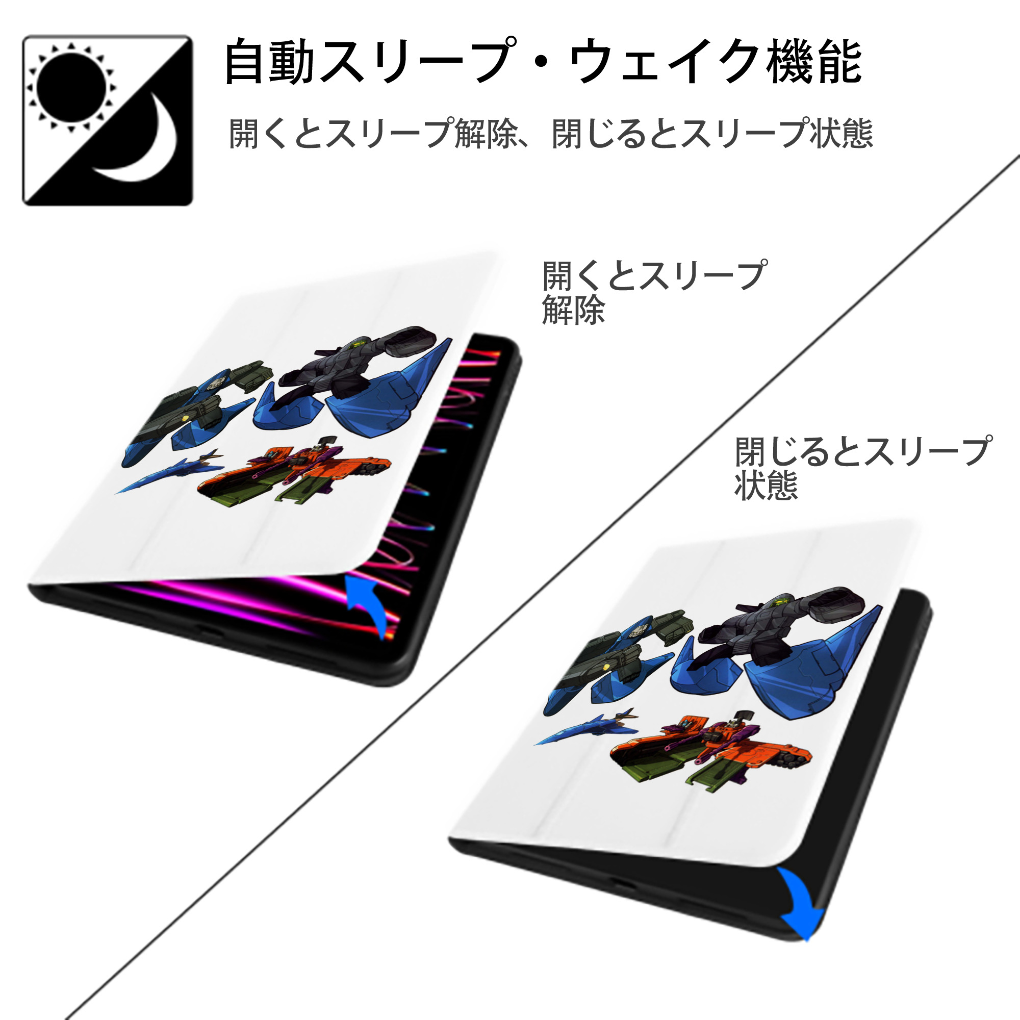  IPad ケース ペン収納付き 三つ折りスタンド PUレザー×シリコン 対応機種9.5/10.5/10.9インチ