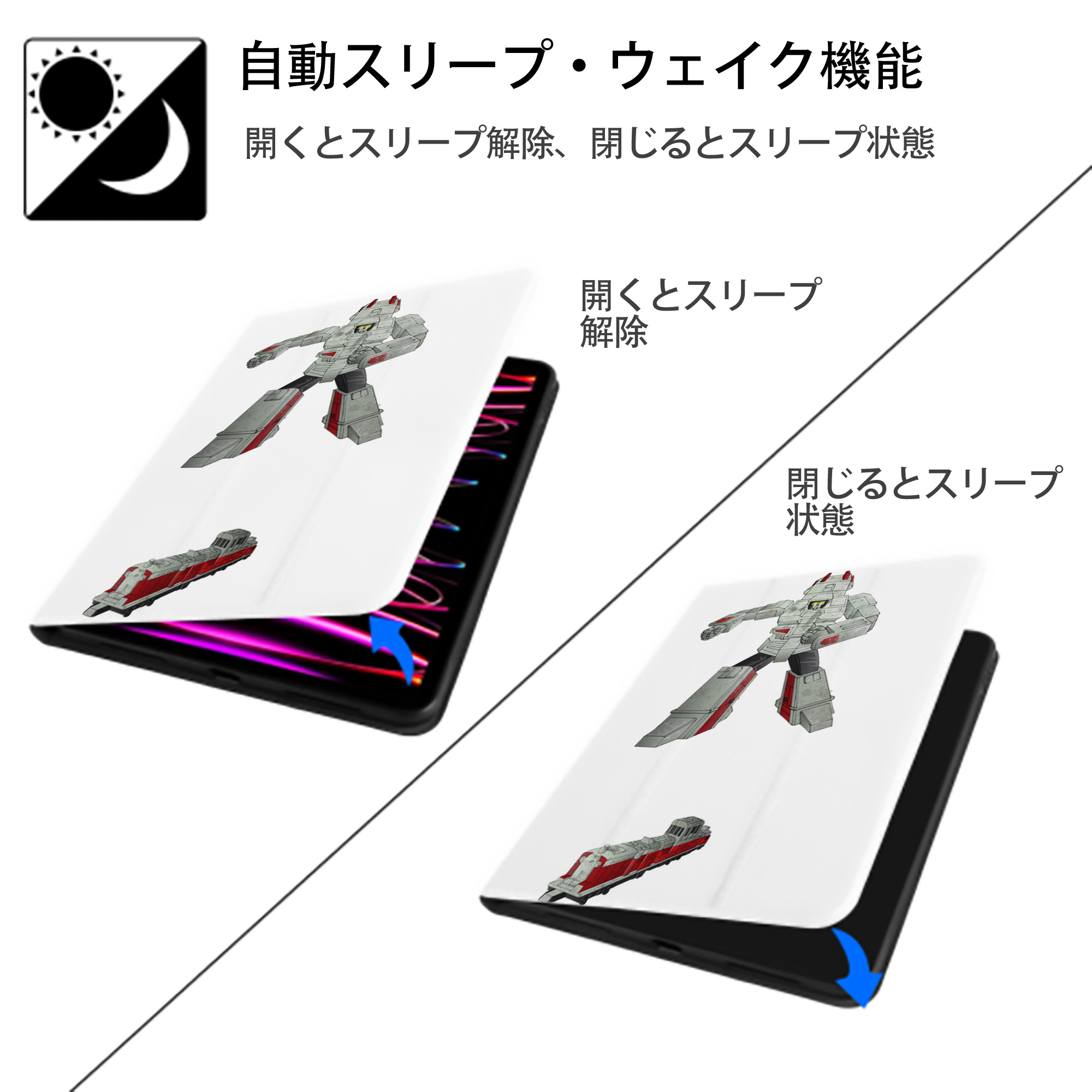  IPad ケース ペン収納付き 三つ折りスタンド PUレザー×シリコン 対応機種9.5/10.5/10.9インチ