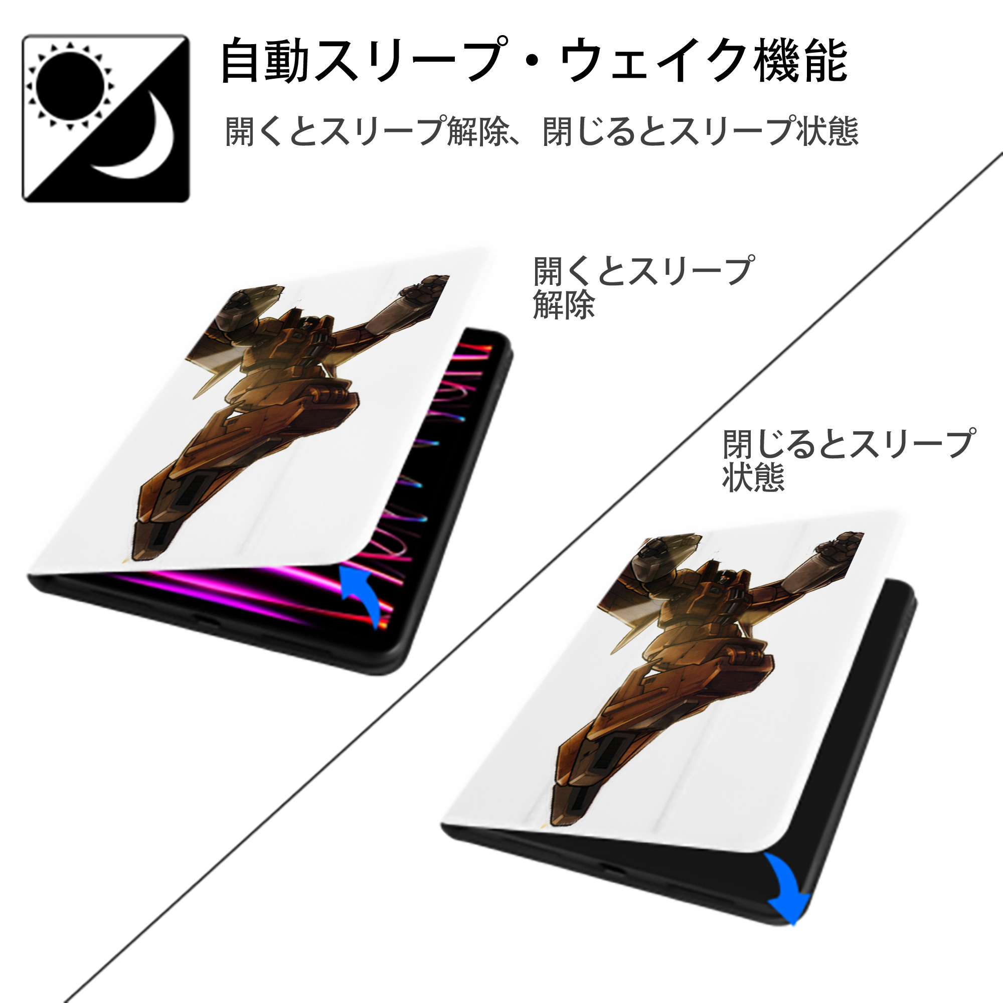  IPad ケース ペン収納付き 三つ折りスタンド PUレザー×シリコン 対応機種9.5/10.5/10.9インチ