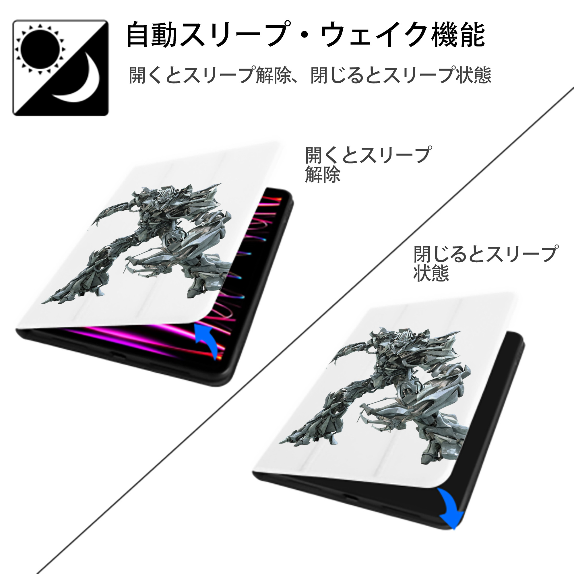  IPad ケース ペン収納付き 三つ折りスタンド PUレザー×シリコン 対応機種9.5/10.5/10.9インチ