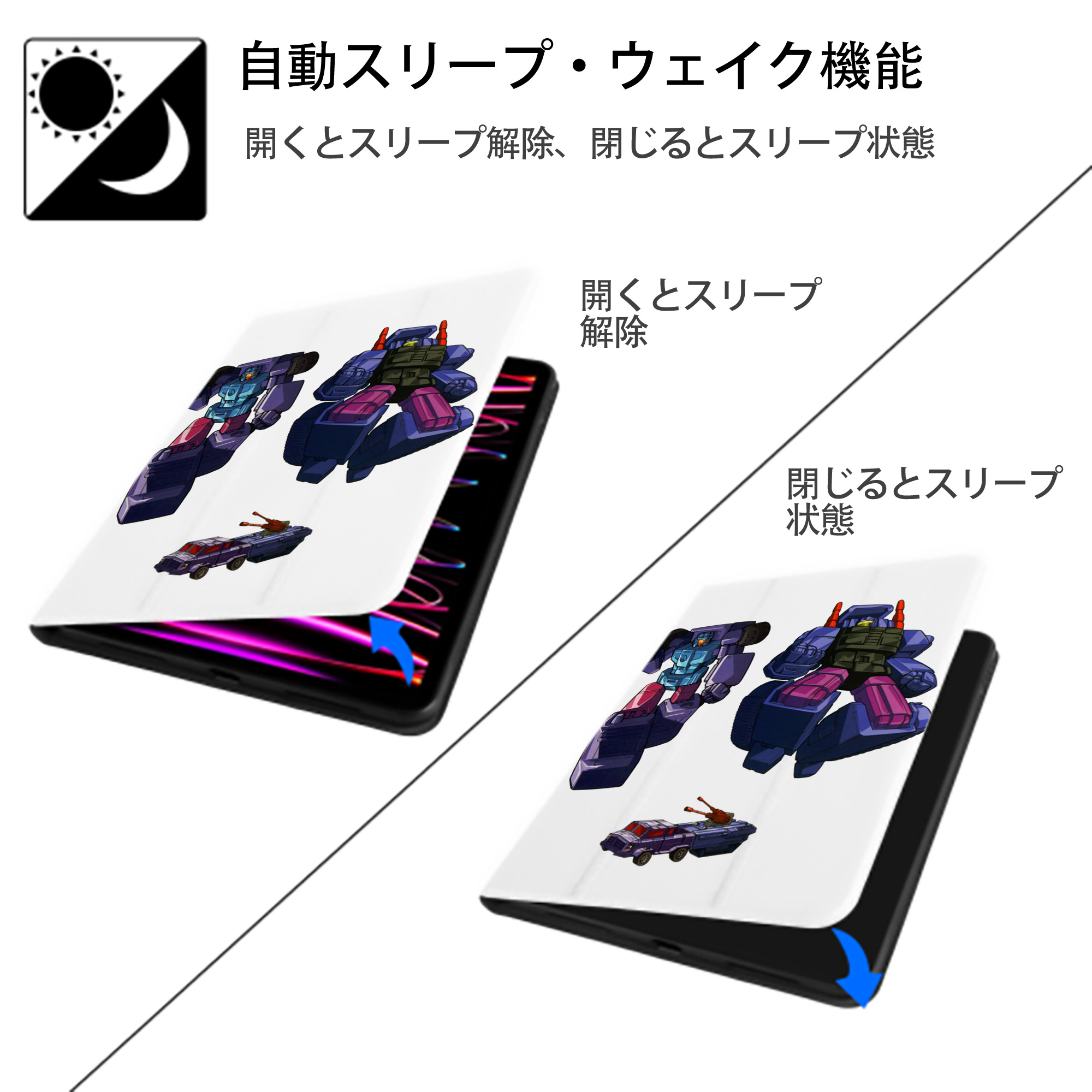  IPad ケース ペン収納付き 三つ折りスタンド PUレザー×シリコン 対応機種9.5/10.5/10.9インチ