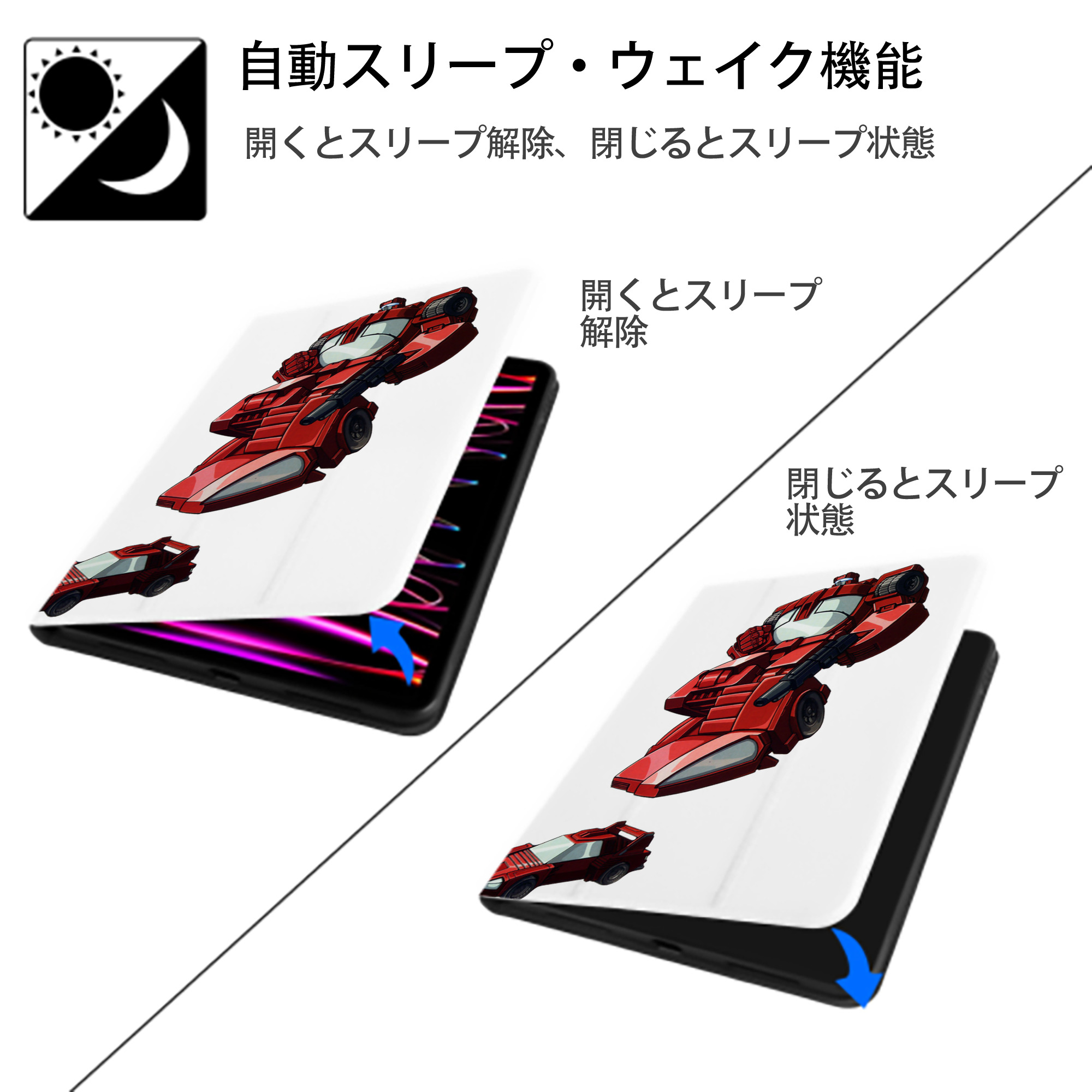  IPad ケース ペン収納付き 三つ折りスタンド PUレザー×シリコン 対応機種9.5/10.5/10.9インチ