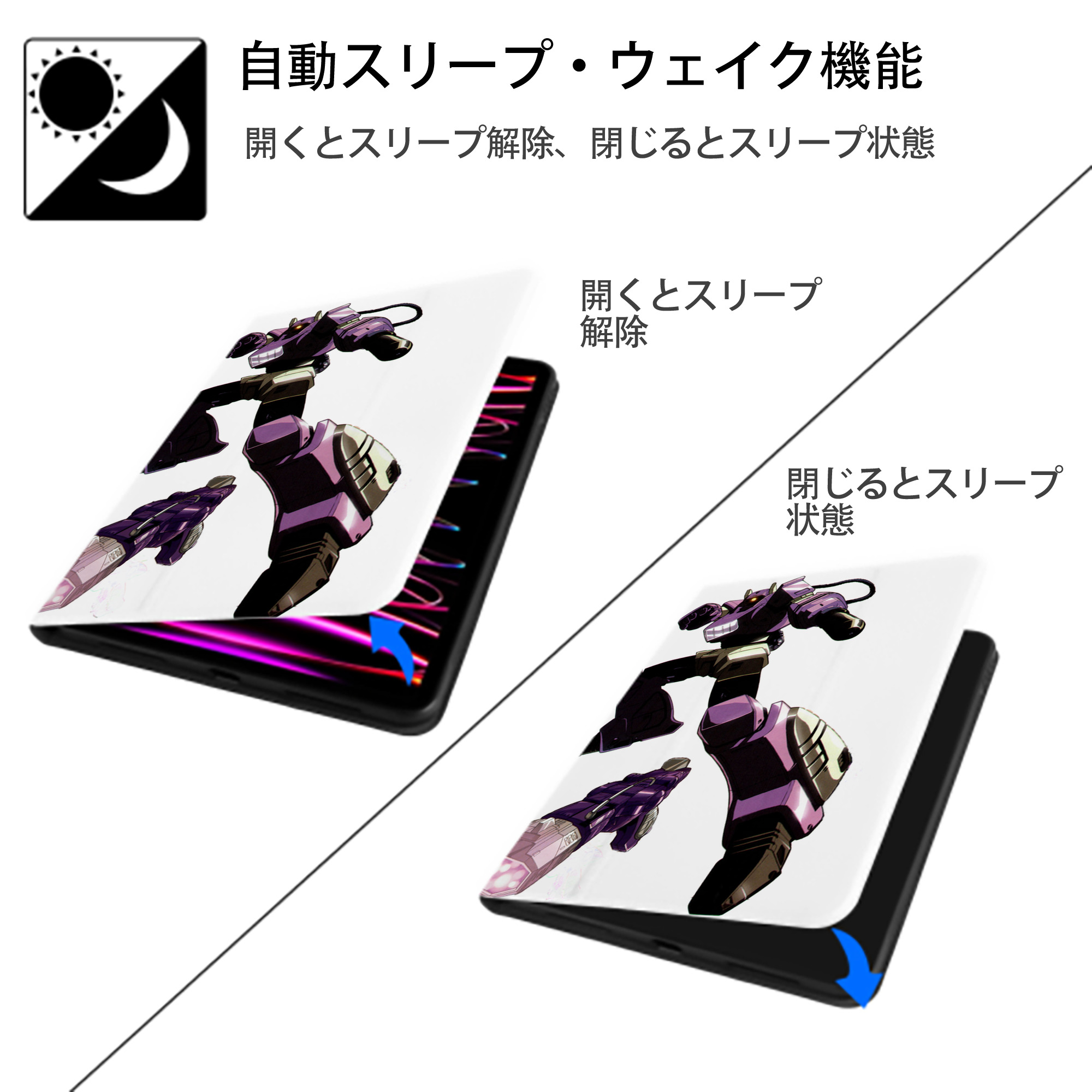  IPad ケース ペン収納付き 三つ折りスタンド PUレザー×シリコン 対応機種9.5/10.5/10.9インチ