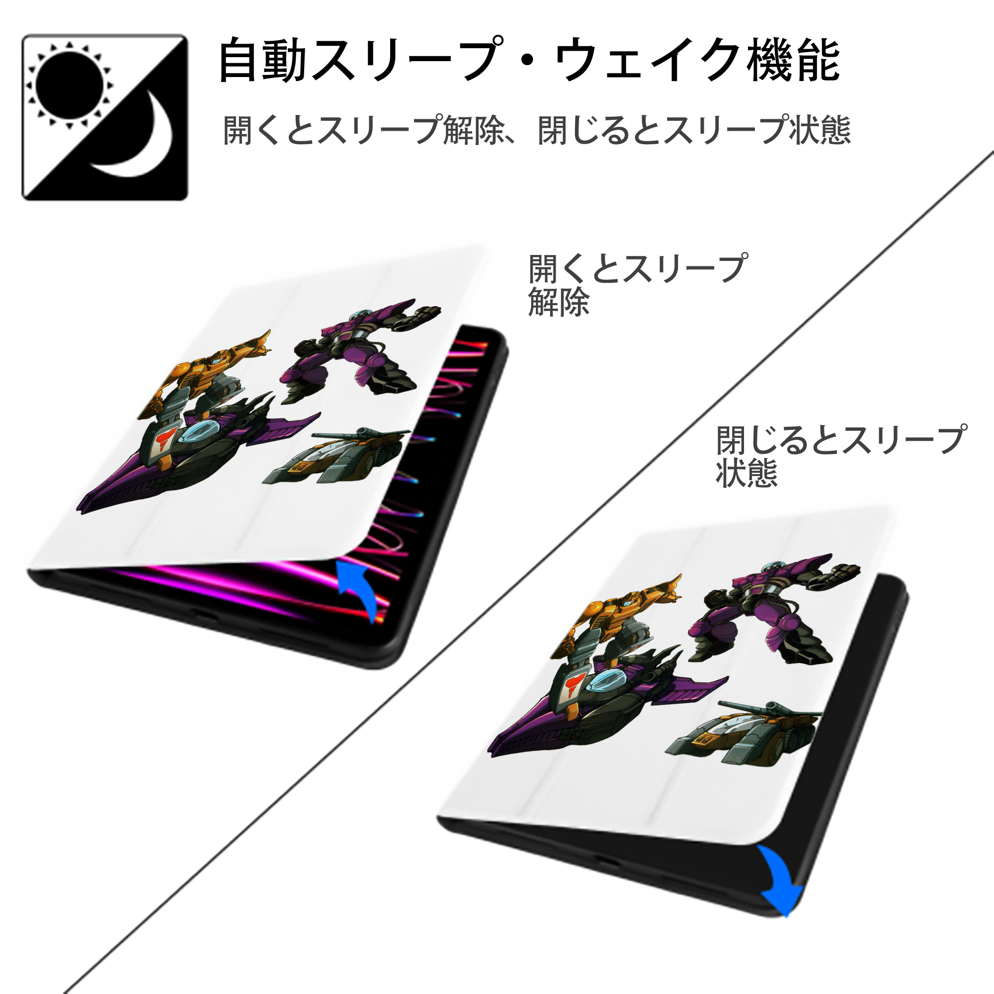  IPad ケース ペン収納付き 三つ折りスタンド PUレザー×シリコン 対応機種9.5/10.5/10.9インチ