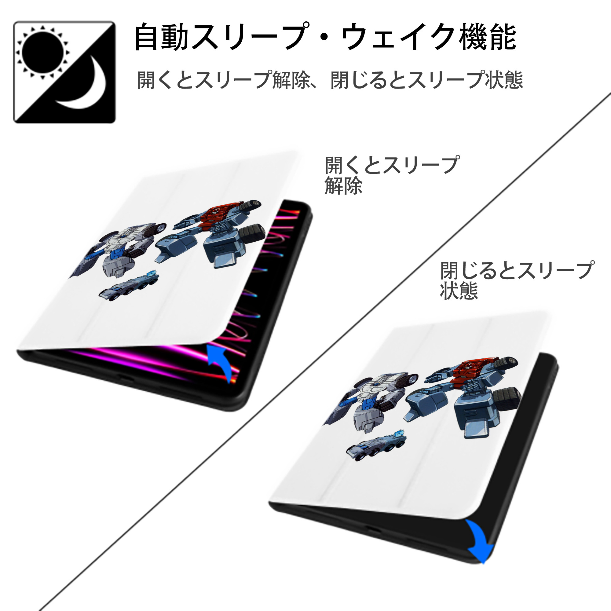  IPad ケース ペン収納付き 三つ折りスタンド PUレザー×シリコン 対応機種9.5/10.5/10.9インチ