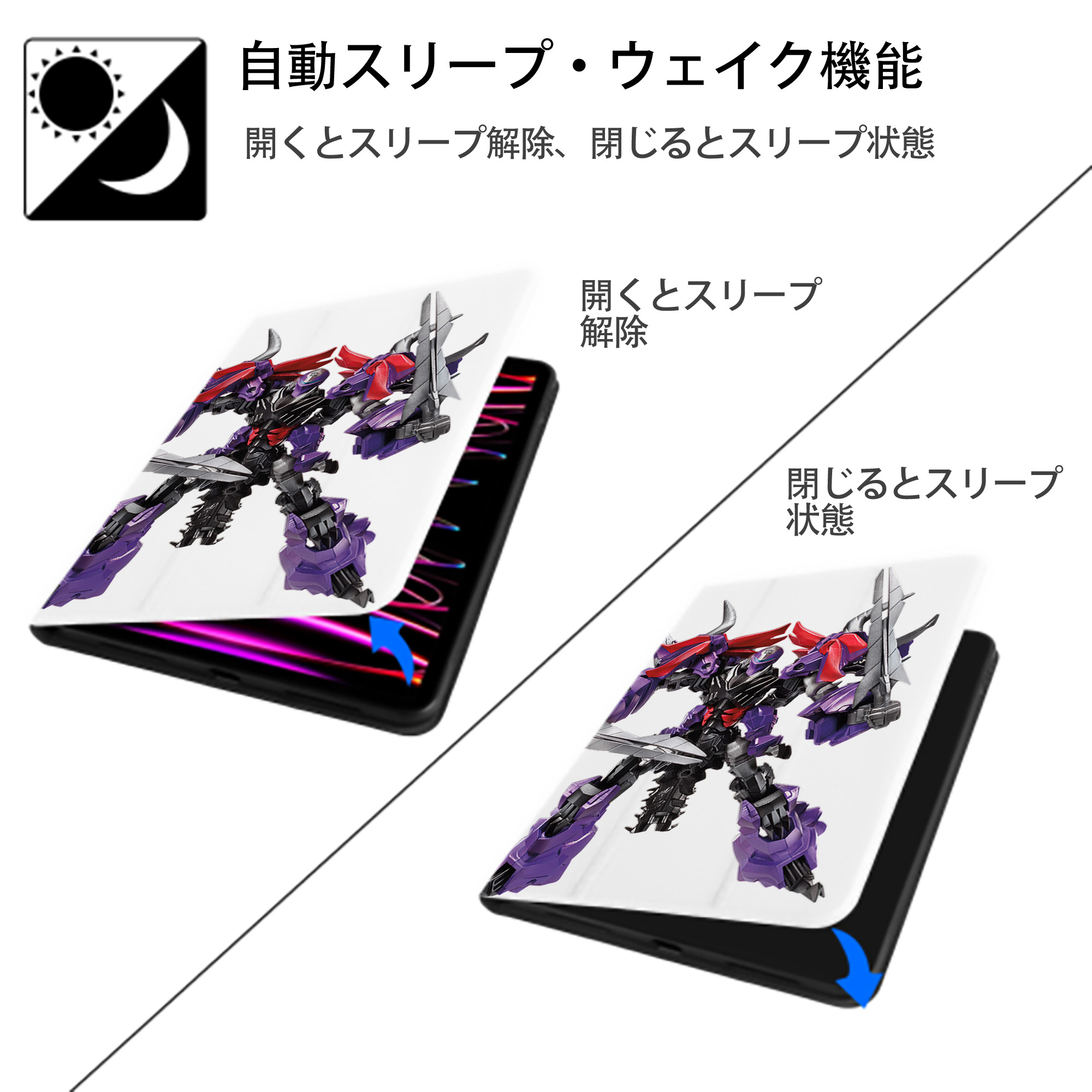  IPad ケース ペン収納付き 三つ折りスタンド PUレザー×シリコン 対応機種9.5/10.5/10.9インチ