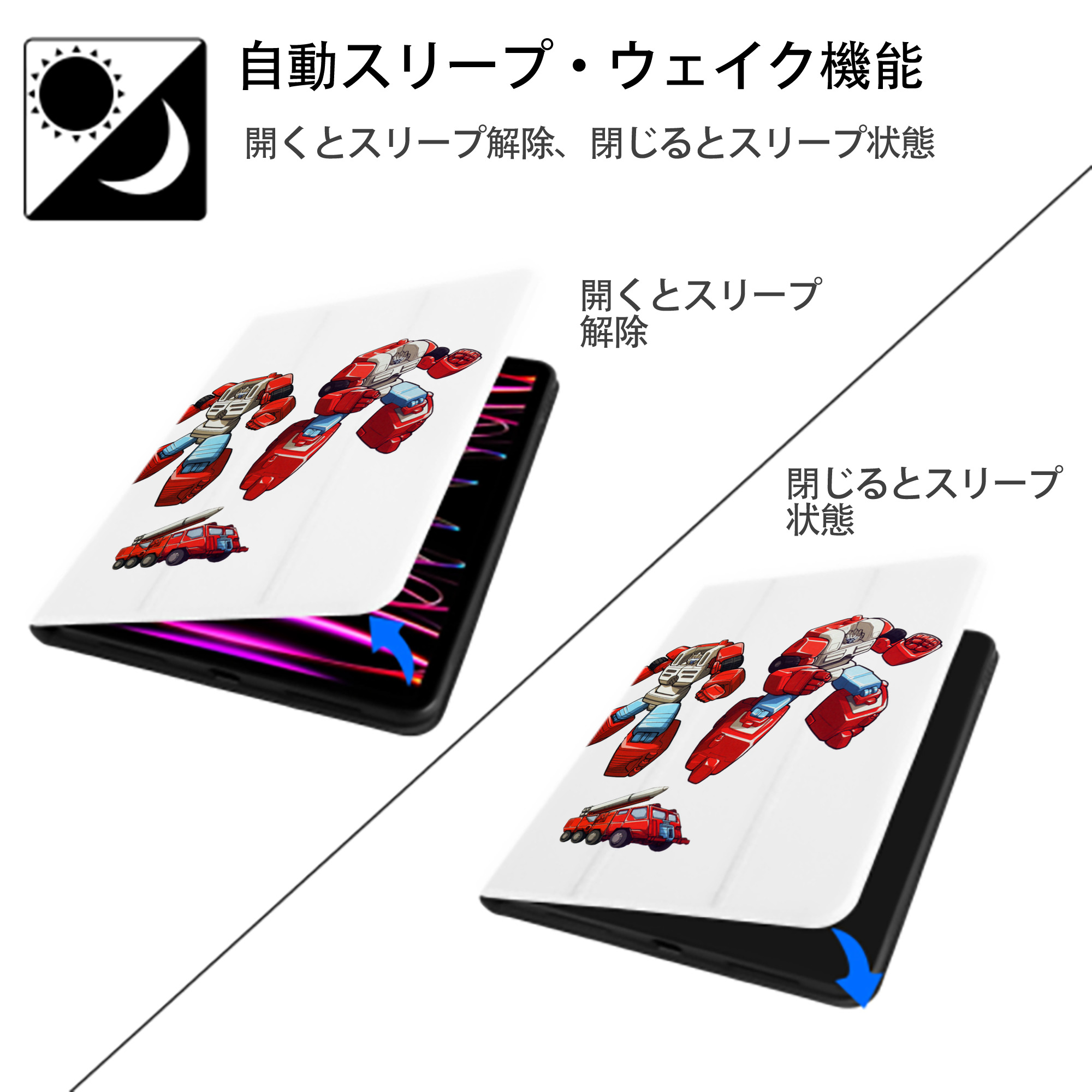  IPad ケース ペン収納付き 三つ折りスタンド PUレザー×シリコン 対応機種9.5/10.5/10.9インチ