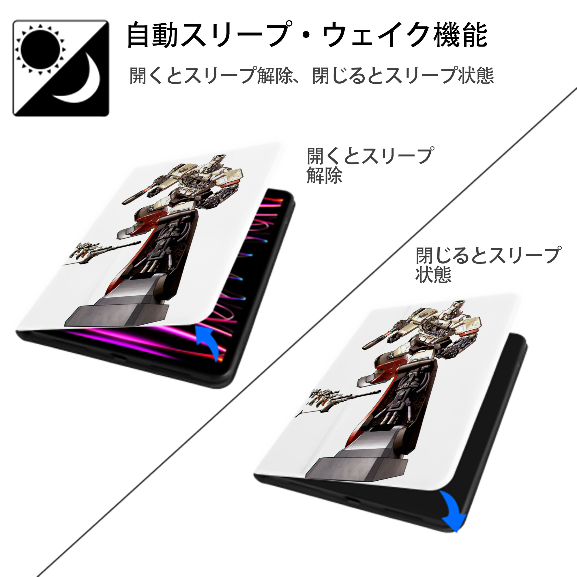 IPad ケース ペン収納付き 三つ折りスタンド PUレザー×シリコン 対応機種9.5/10.5/10.9インチ