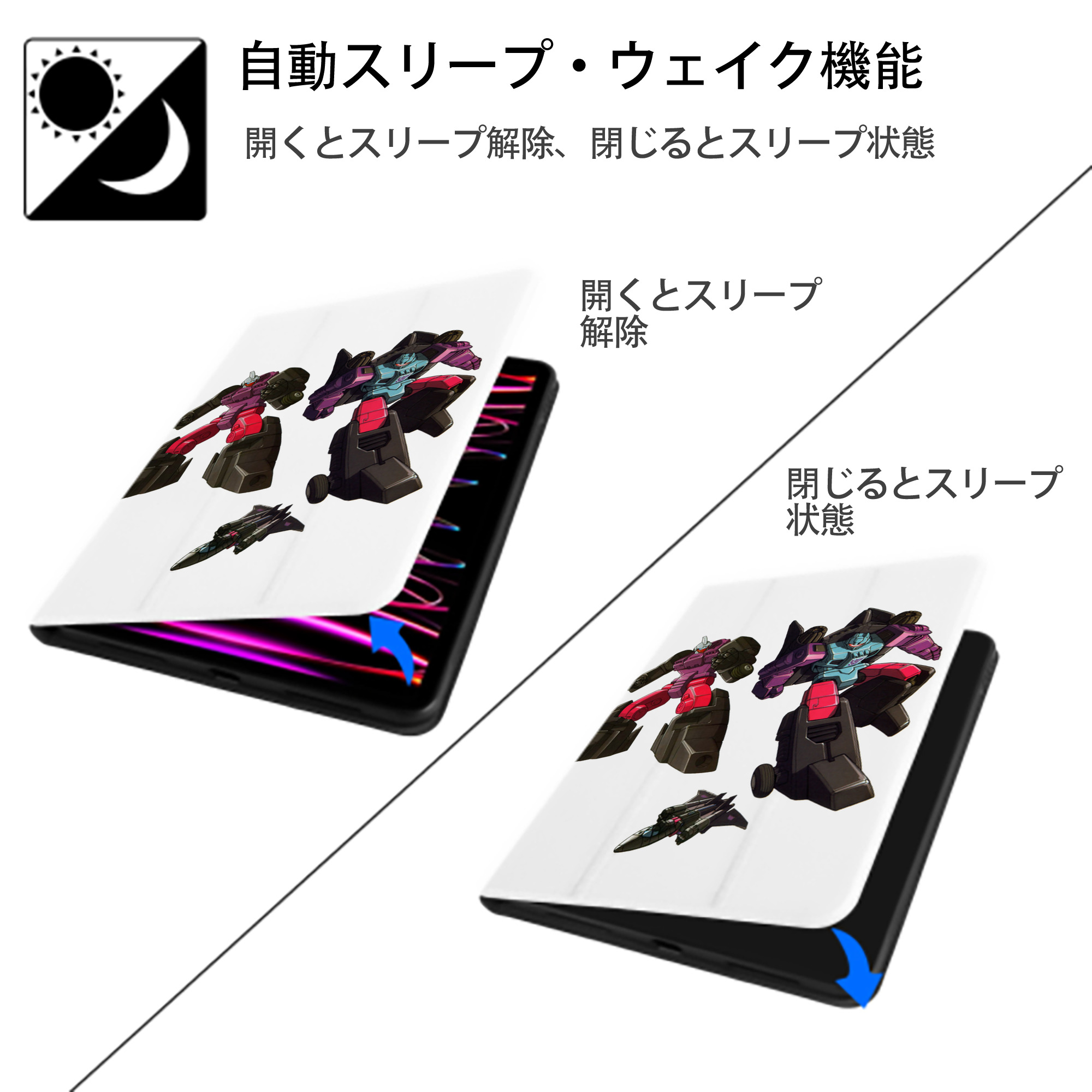  IPad ケース ペン収納付き 三つ折りスタンド PUレザー×シリコン 対応機種9.5/10.5/10.9インチ