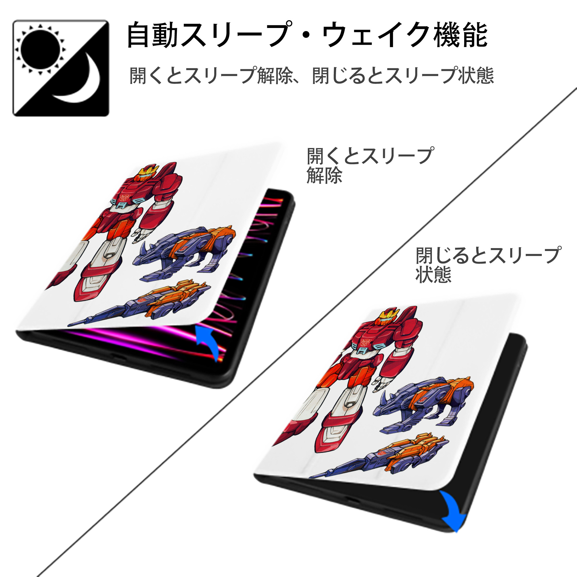  IPad ケース ペン収納付き 三つ折りスタンド PUレザー×シリコン 対応機種9.5/10.5/10.9インチ