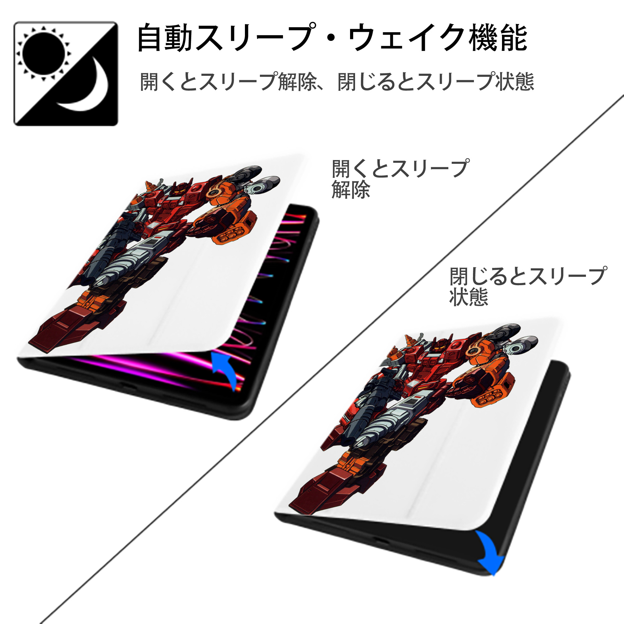  IPad ケース ペン収納付き 三つ折りスタンド PUレザー×シリコン 対応機種9.5/10.5/10.9インチ