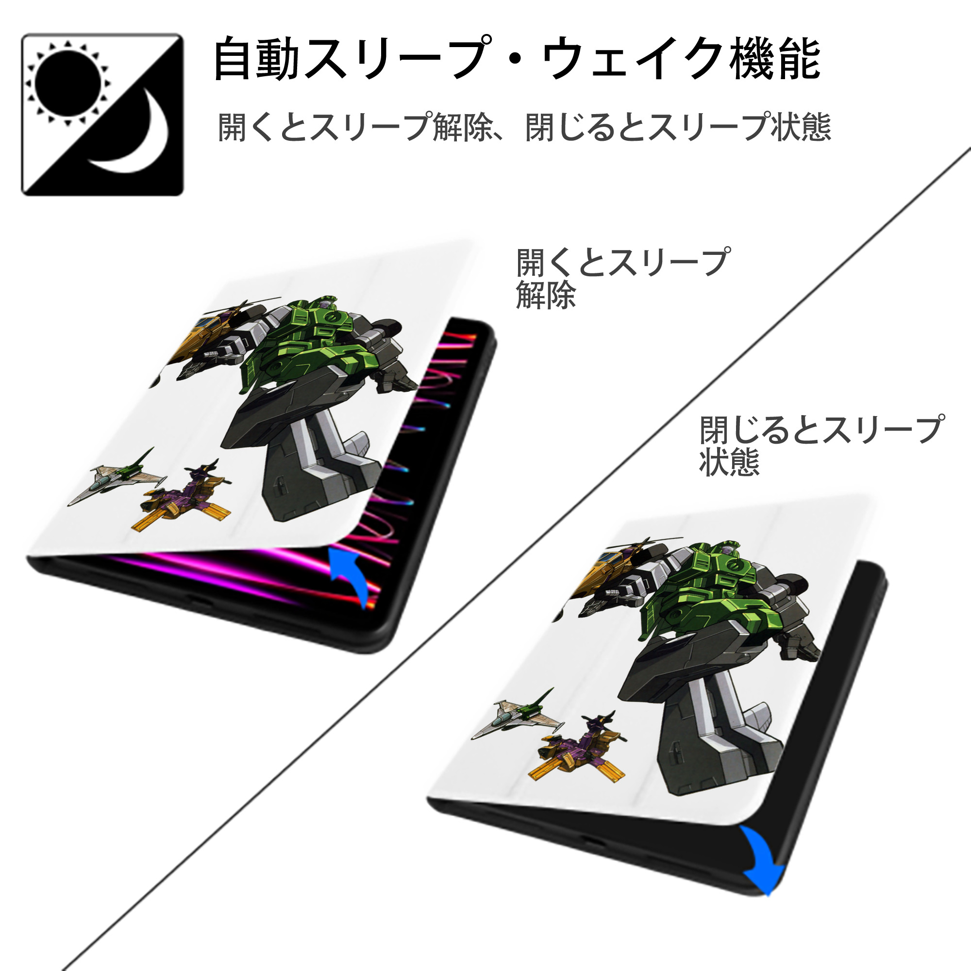  IPad ケース ペン収納付き 三つ折りスタンド PUレザー×シリコン 対応機種9.5/10.5/10.9インチ