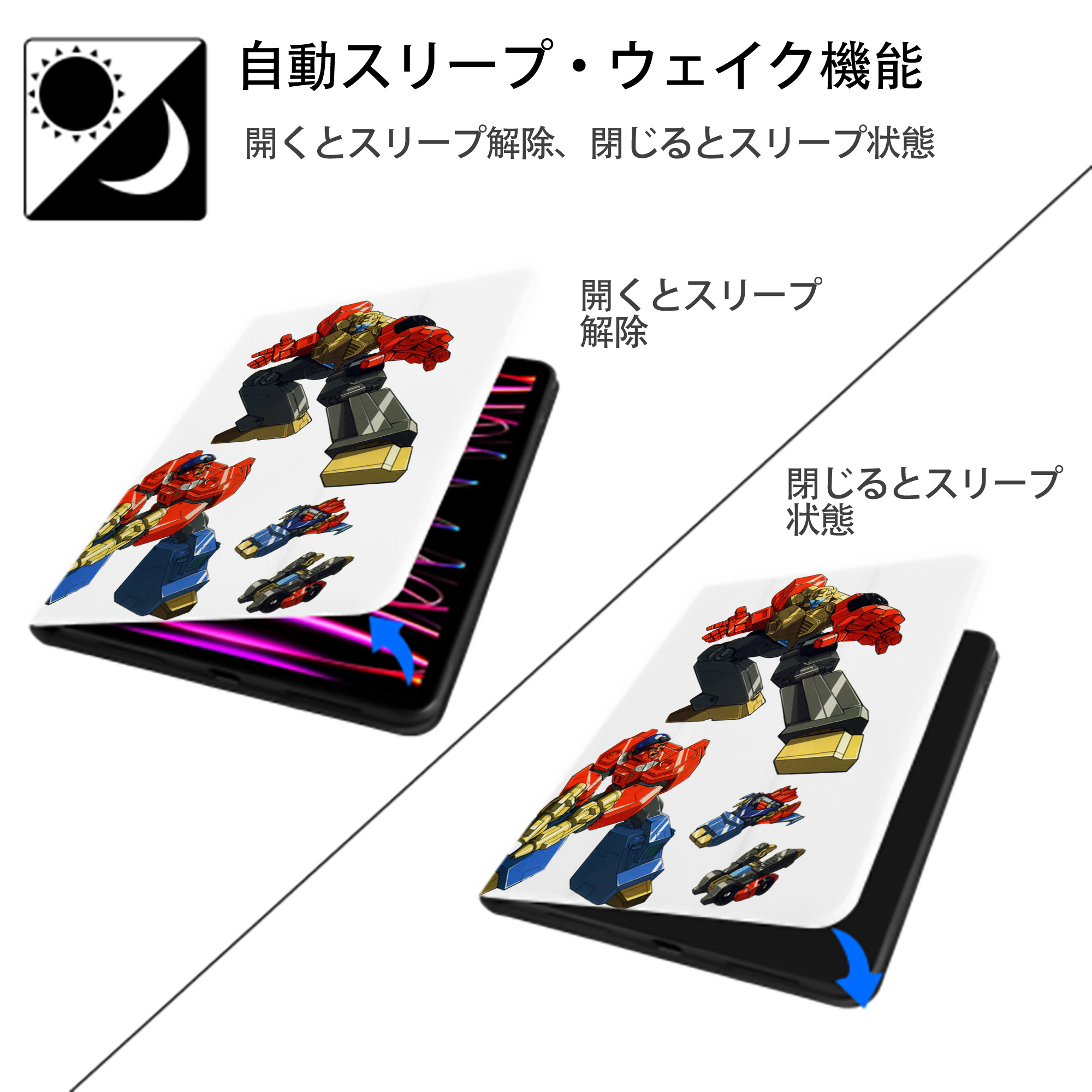  IPad ケース ペン収納付き 三つ折りスタンド PUレザー×シリコン 対応機種9.5/10.5/10.9インチ