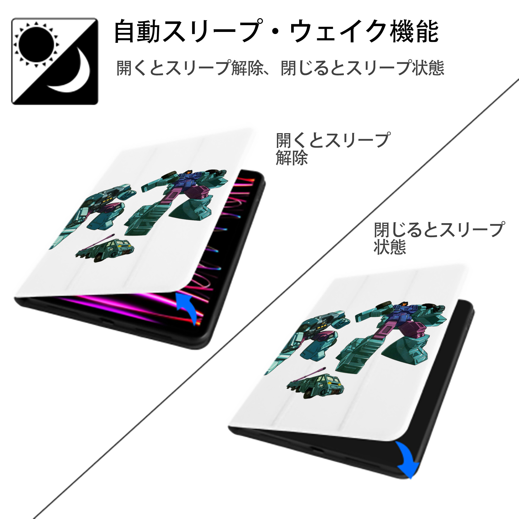  IPad ケース ペン収納付き 三つ折りスタンド PUレザー×シリコン 対応機種9.5/10.5/10.9インチ