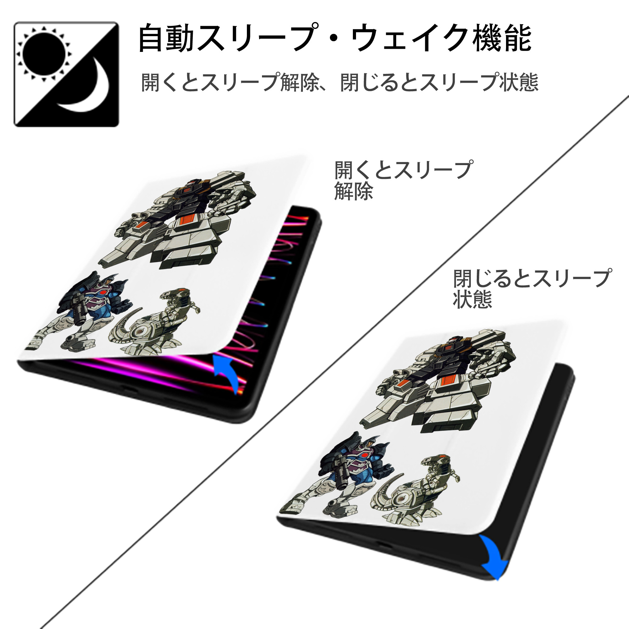  IPad ケース ペン収納付き 三つ折りスタンド PUレザー×シリコン 対応機種9.5/10.5/10.9インチ