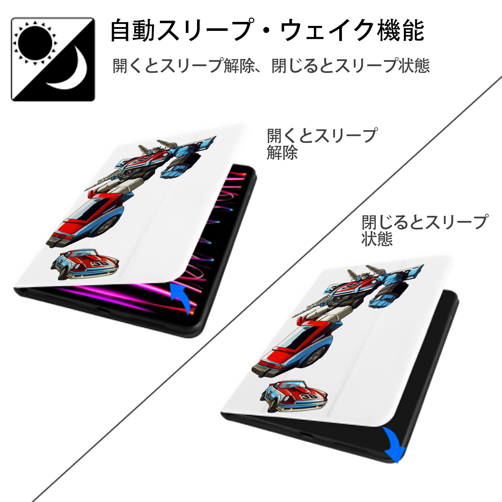  IPad ケース ペン収納付き 三つ折りスタンド PUレザー×シリコン 対応機種9.5/10.5/10.9インチ