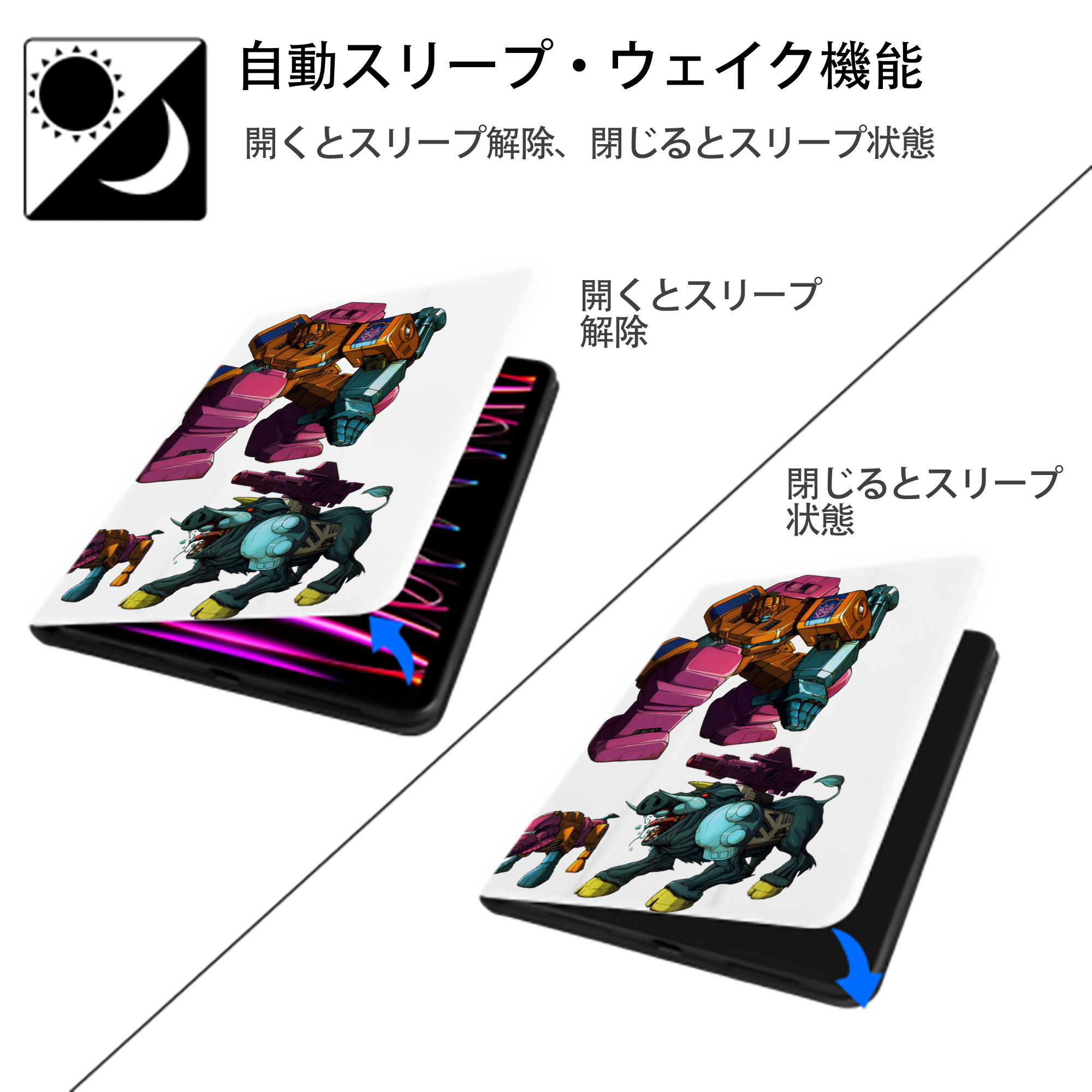  IPad ケース ペン収納付き 三つ折りスタンド PUレザー×シリコン 対応機種9.5/10.5/10.9インチ