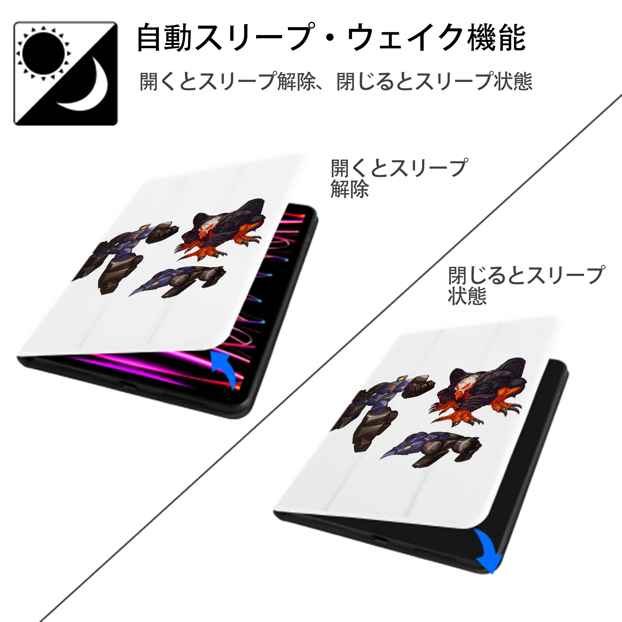  IPad ケース ペン収納付き 三つ折りスタンド PUレザー×シリコン 対応機種9.5/10.5/10.9インチ