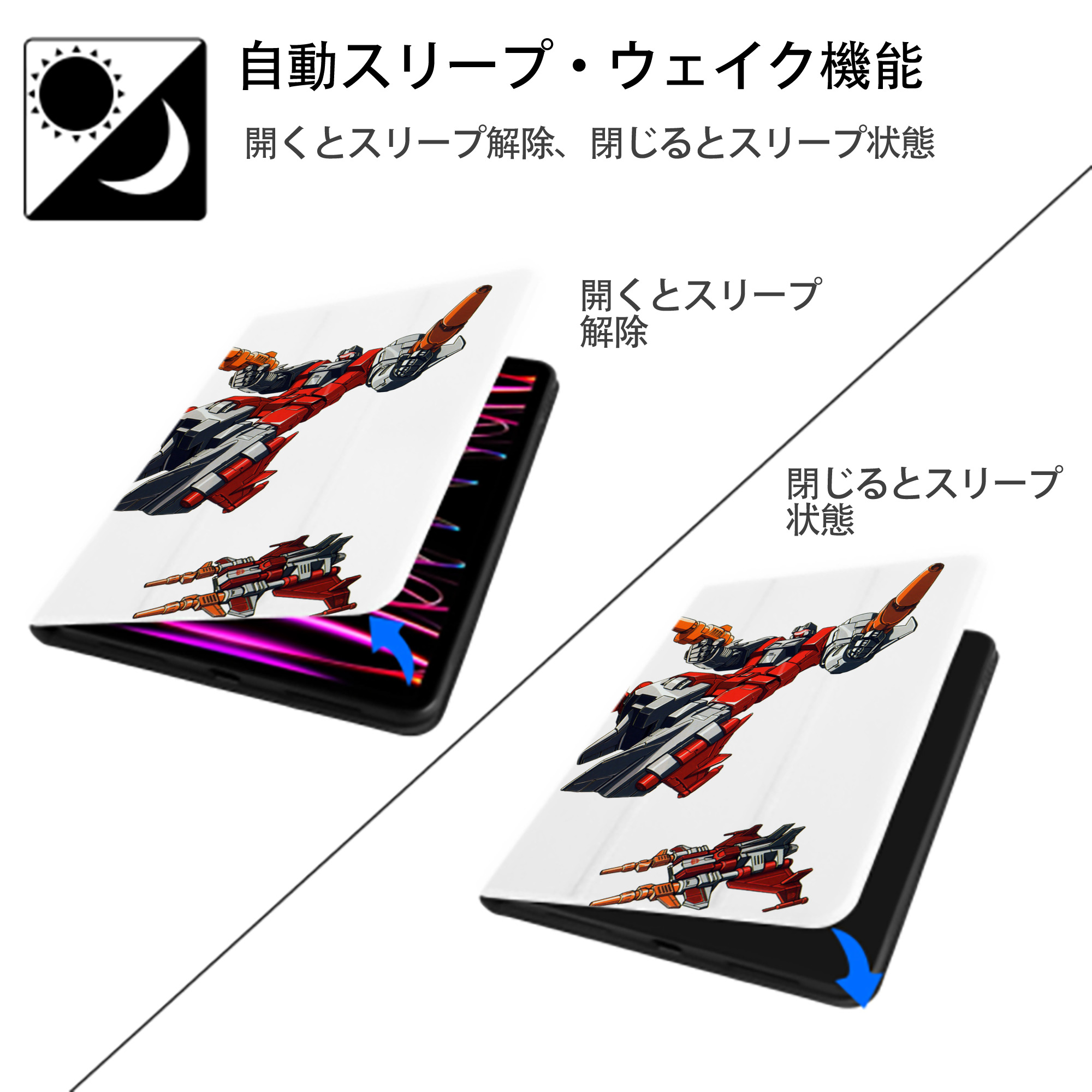  IPad ケース ペン収納付き 三つ折りスタンド PUレザー×シリコン 対応機種9.5/10.5/10.9インチ