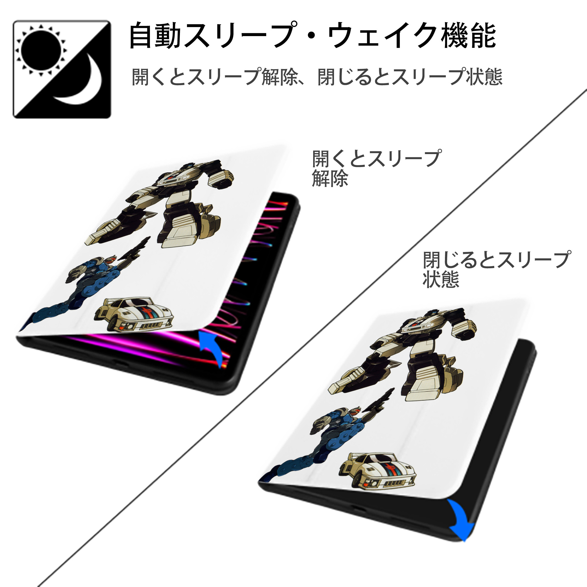  IPad ケース ペン収納付き 三つ折りスタンド PUレザー×シリコン 対応機種9.5/10.5/10.9インチ