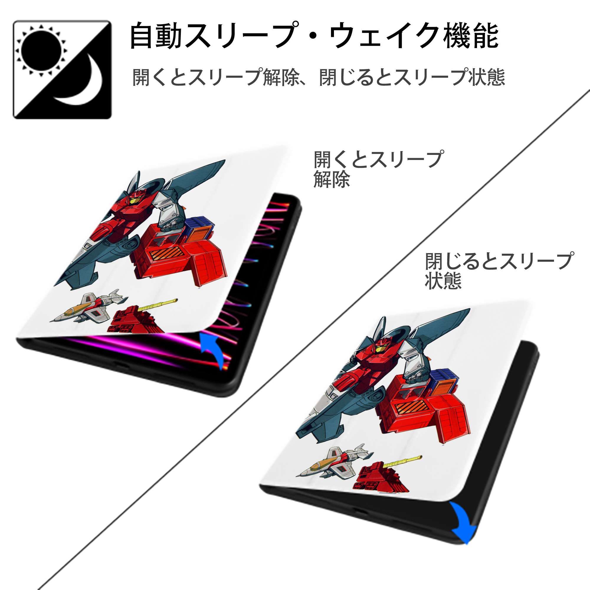  IPad ケース ペン収納付き 三つ折りスタンド PUレザー×シリコン 対応機種9.5/10.5/10.9インチ