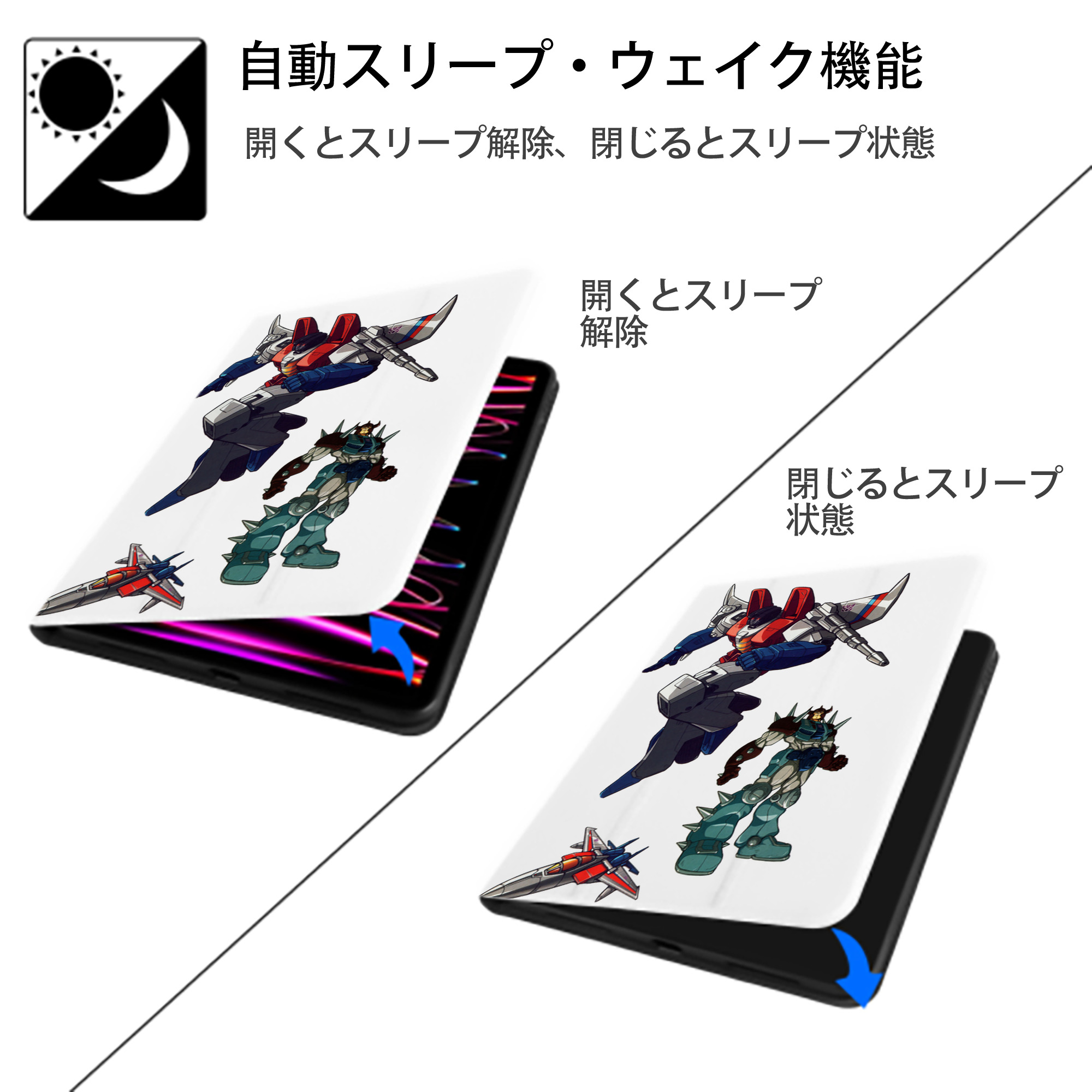  IPad ケース ペン収納付き 三つ折りスタンド PUレザー×シリコン 対応機種9.5/10.5/10.9インチ