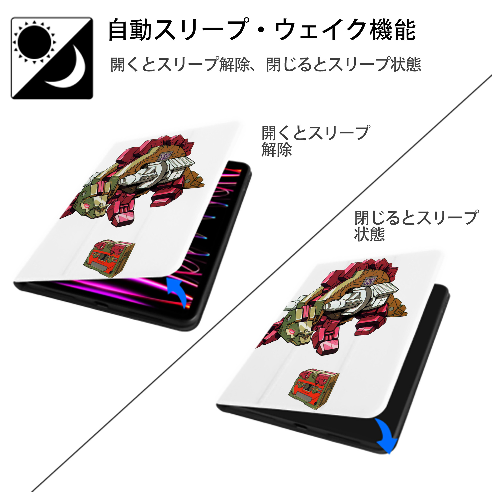  IPad ケース ペン収納付き 三つ折りスタンド PUレザー×シリコン 対応機種9.5/10.5/10.9インチ