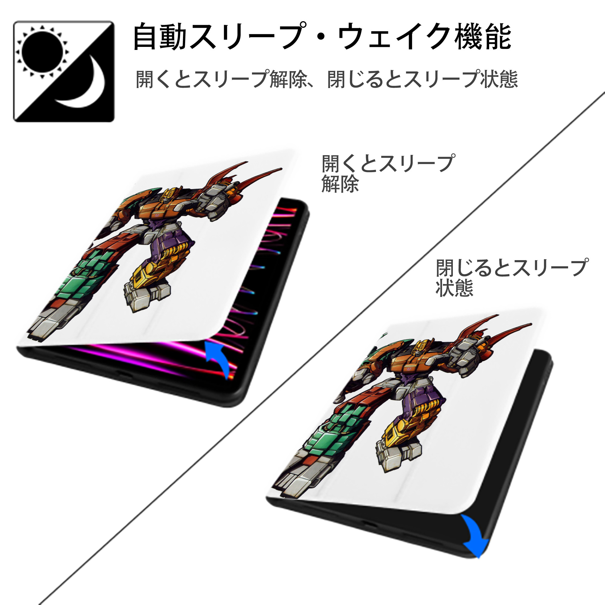  IPad ケース ペン収納付き 三つ折りスタンド PUレザー×シリコン 対応機種9.5/10.5/10.9インチ
