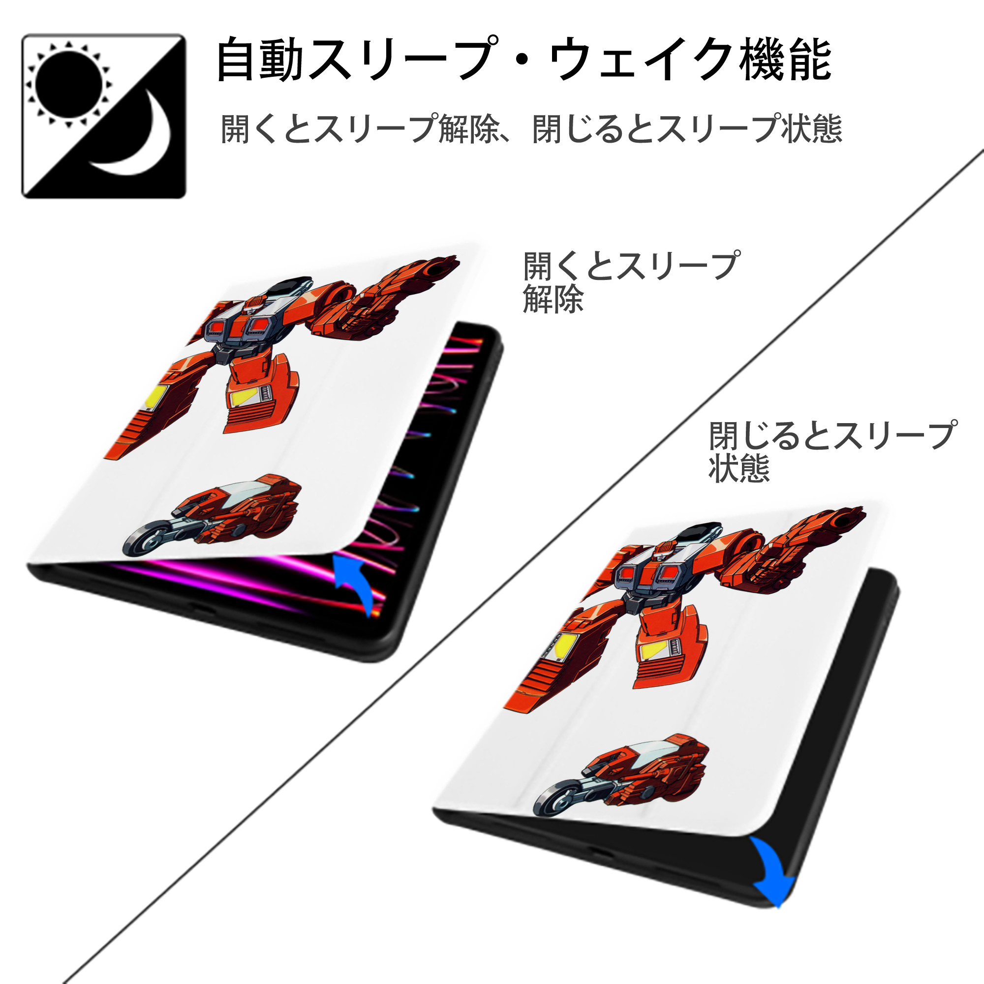  IPad ケース ペン収納付き 三つ折りスタンド PUレザー×シリコン 対応機種9.5/10.5/10.9インチ