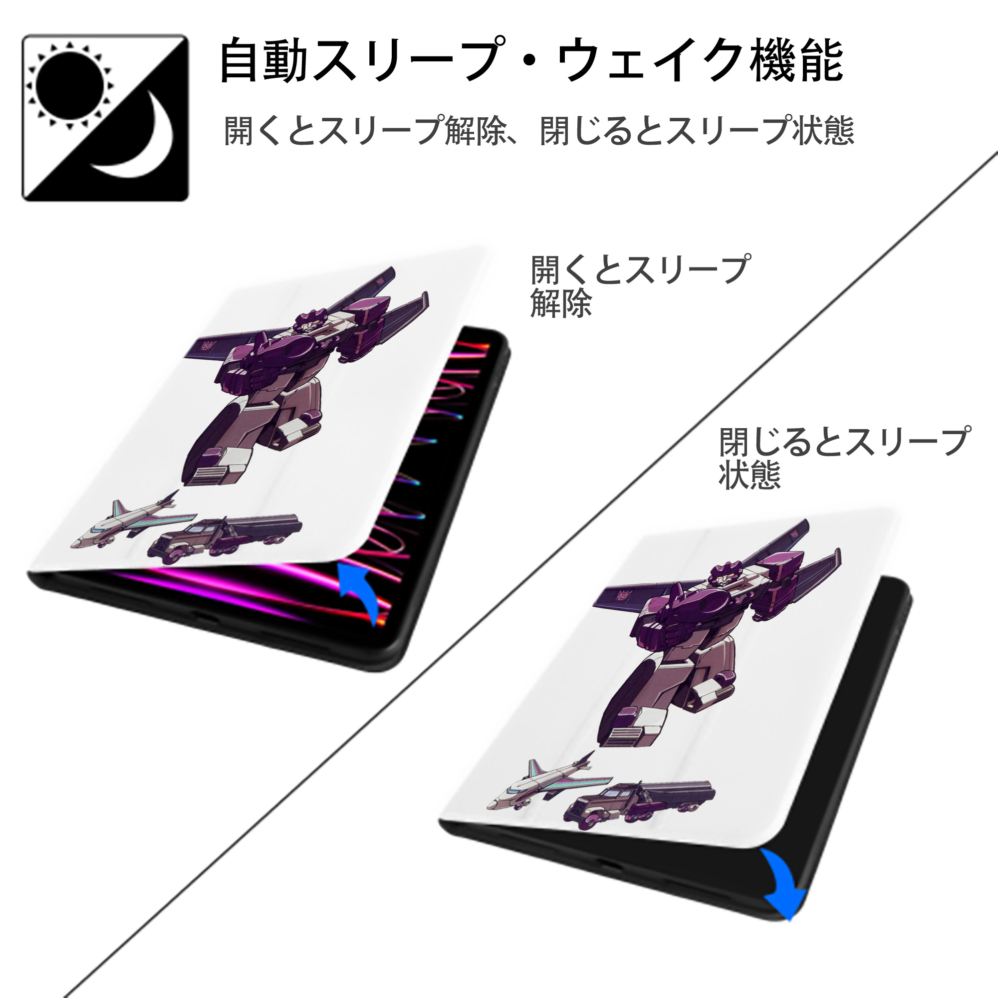  IPad ケース ペン収納付き 三つ折りスタンド PUレザー×シリコン 対応機種9.5/10.5/10.9インチ