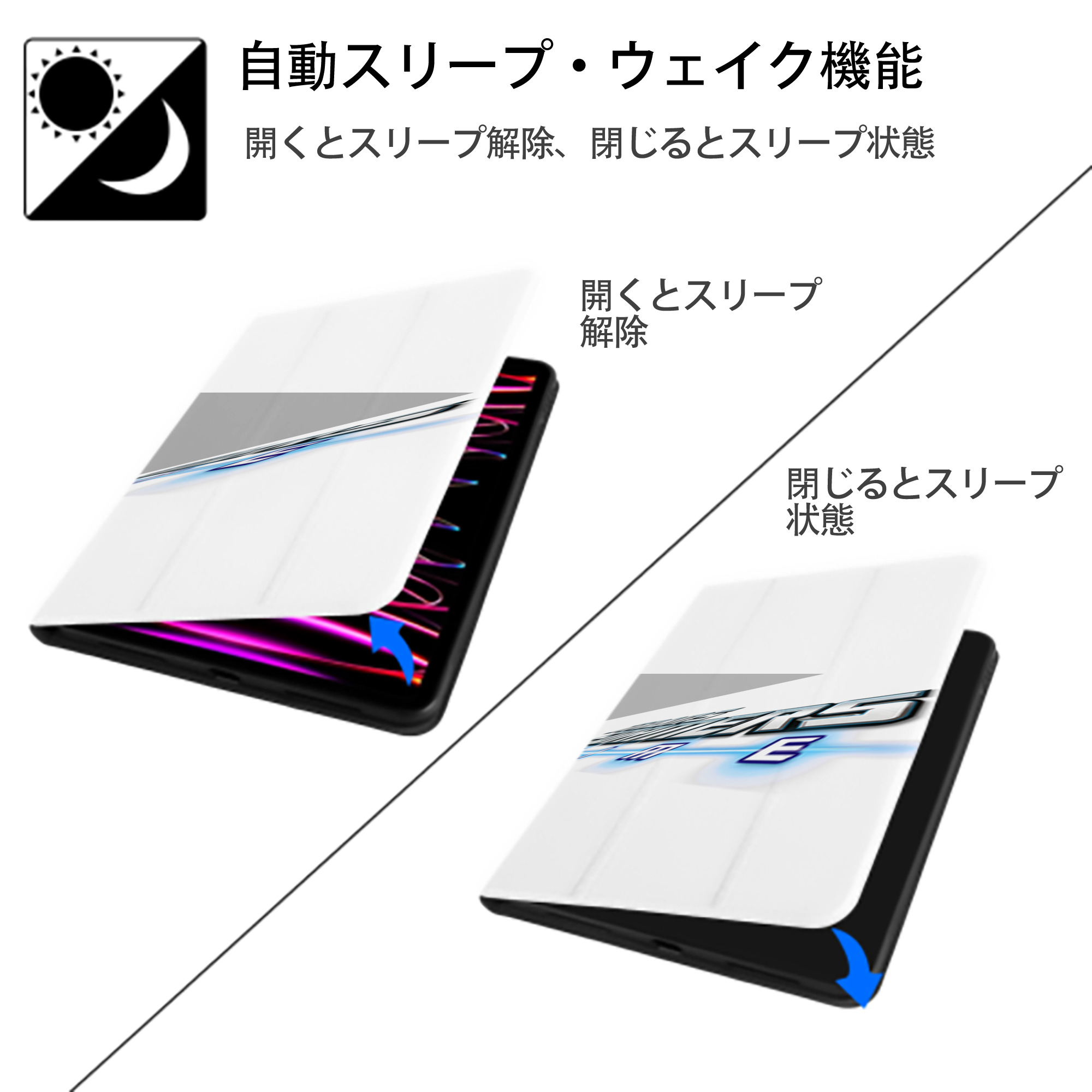  IPad ケース ペン収納付き 三つ折りスタンド PUレザー×シリコン 対応機種9.5/10.5/10.9インチ