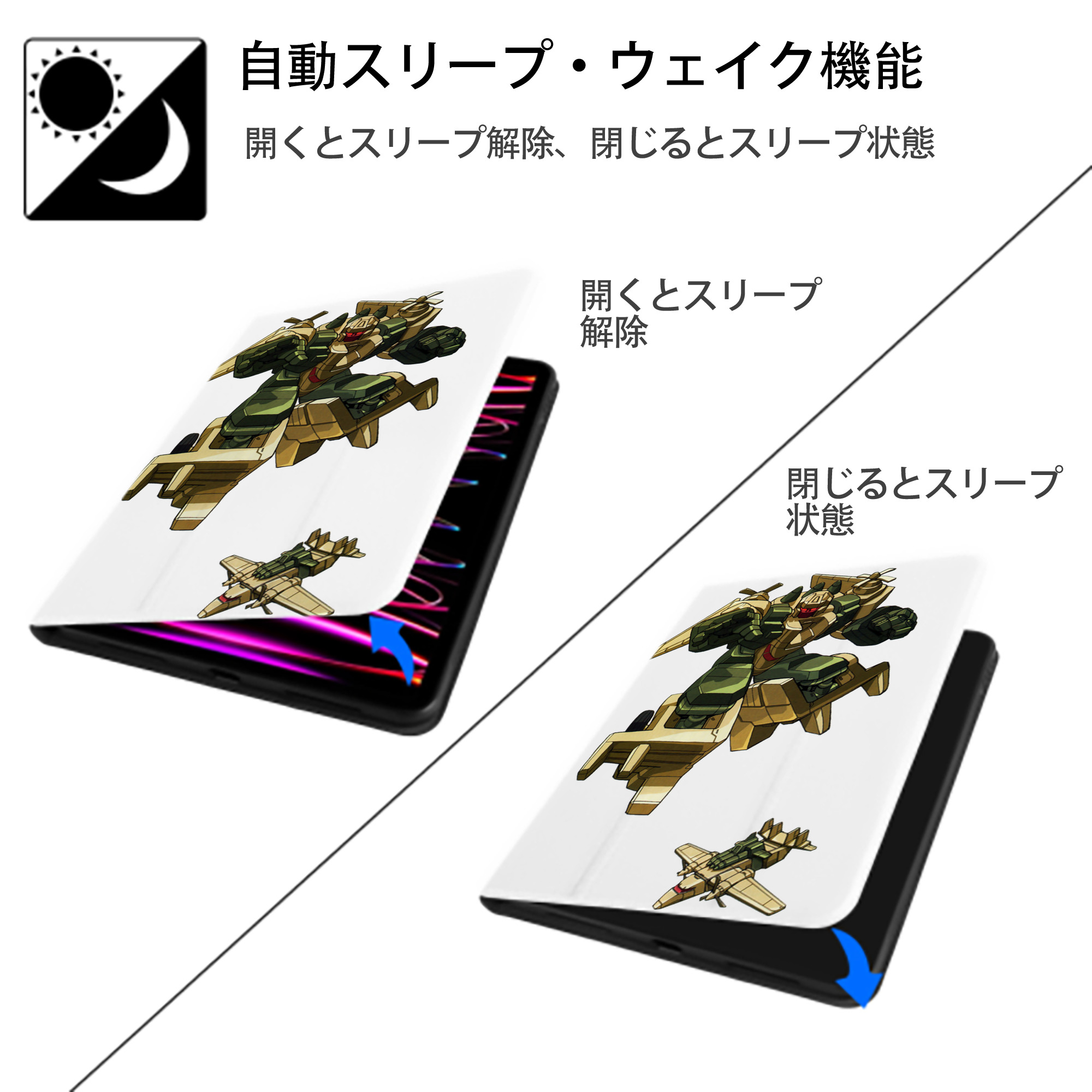  IPad ケース ペン収納付き 三つ折りスタンド PUレザー×シリコン 対応機種9.5/10.5/10.9インチ