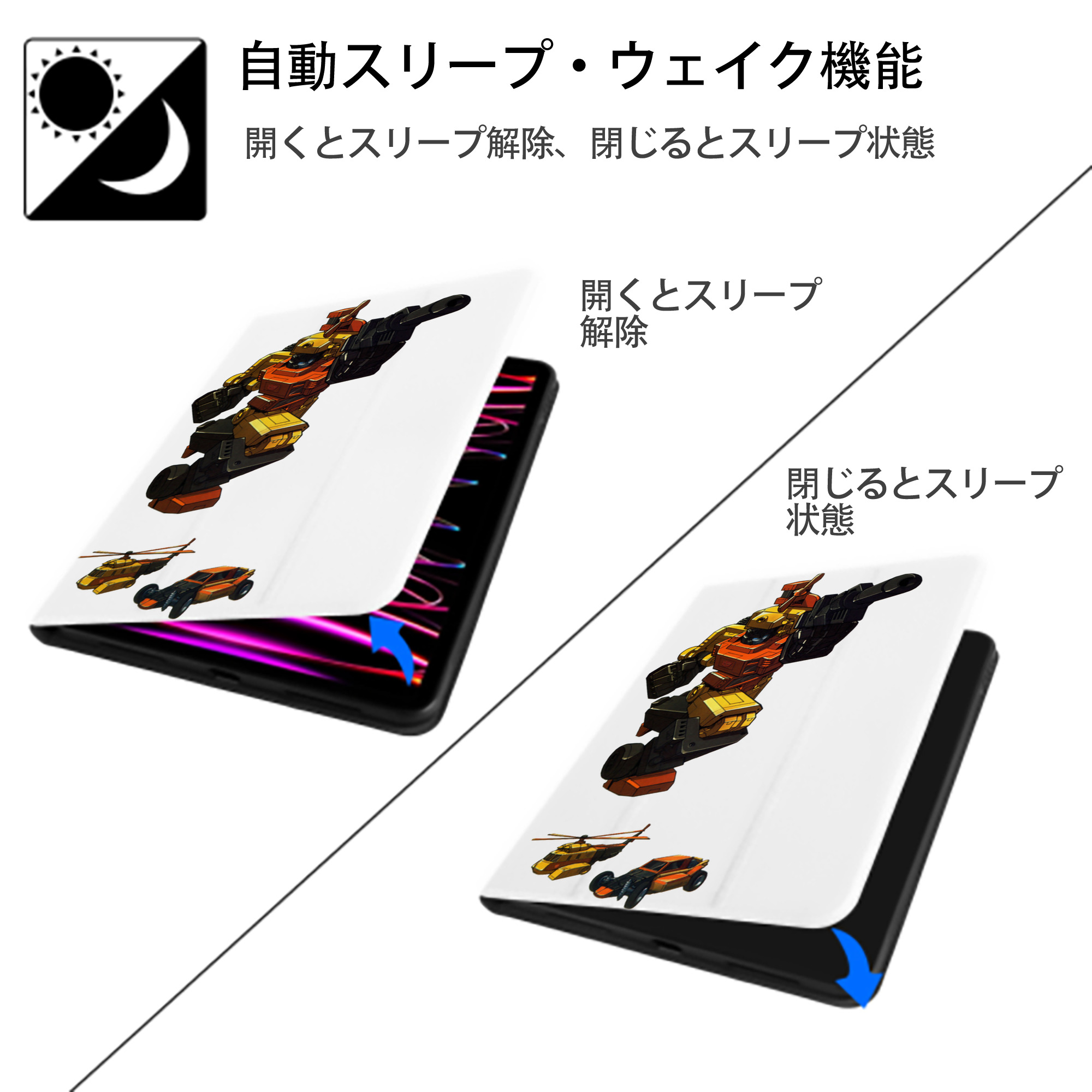  IPad ケース ペン収納付き 三つ折りスタンド PUレザー×シリコン 対応機種9.5/10.5/10.9インチ